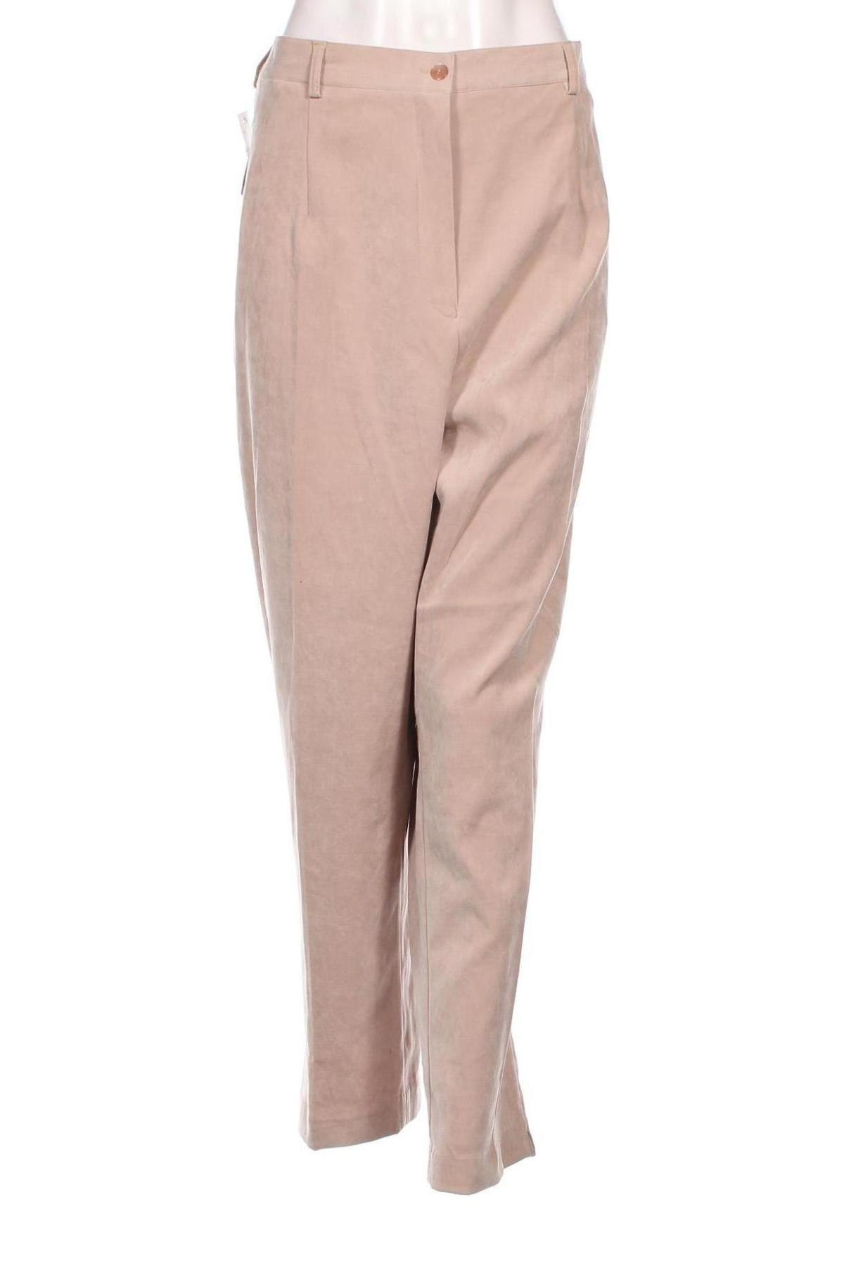 Γυναικείο παντελόνι, Μέγεθος 4XL, Χρώμα  Μπέζ, Τιμή 14,23 €