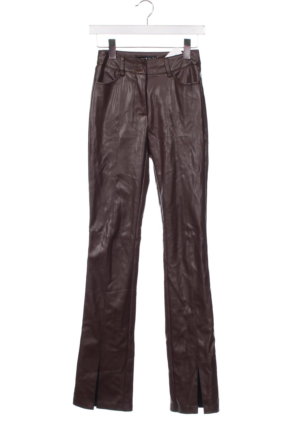 Дамски панталон Amisu, Размер XS, Цвят Кафяв, Цена 6,96 лв.