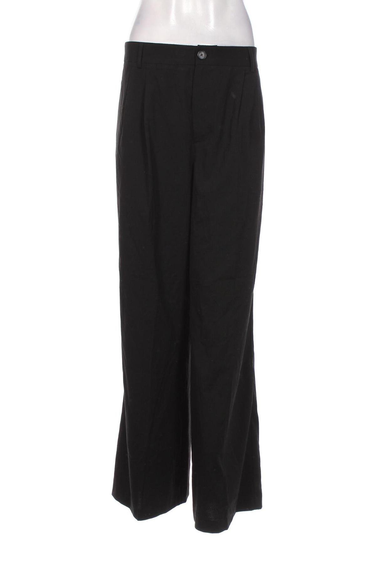 Pantaloni de femei Bershka, Mărime XL, Culoare Negru, Preț 77,80 Lei