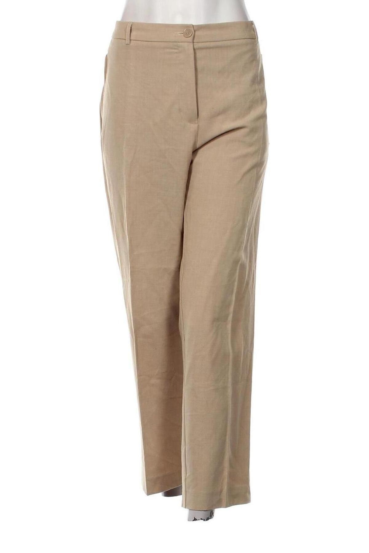 Pantaloni de femei Brandtex, Mărime L, Culoare Bej, Preț 43,99 Lei