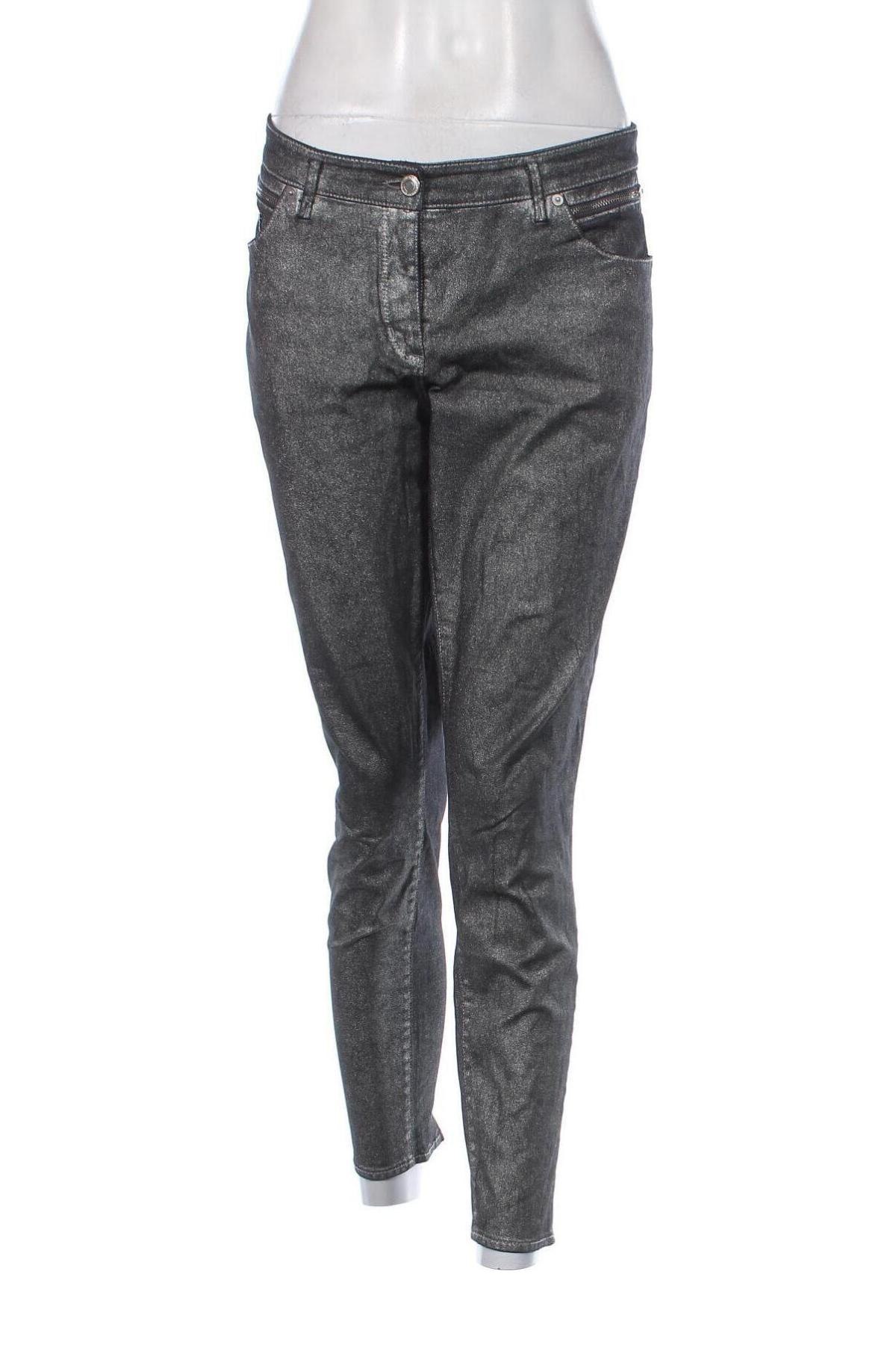 Дамски панталон H&M, Размер L, Цвят Сребрист, Цена 25,51 лв.