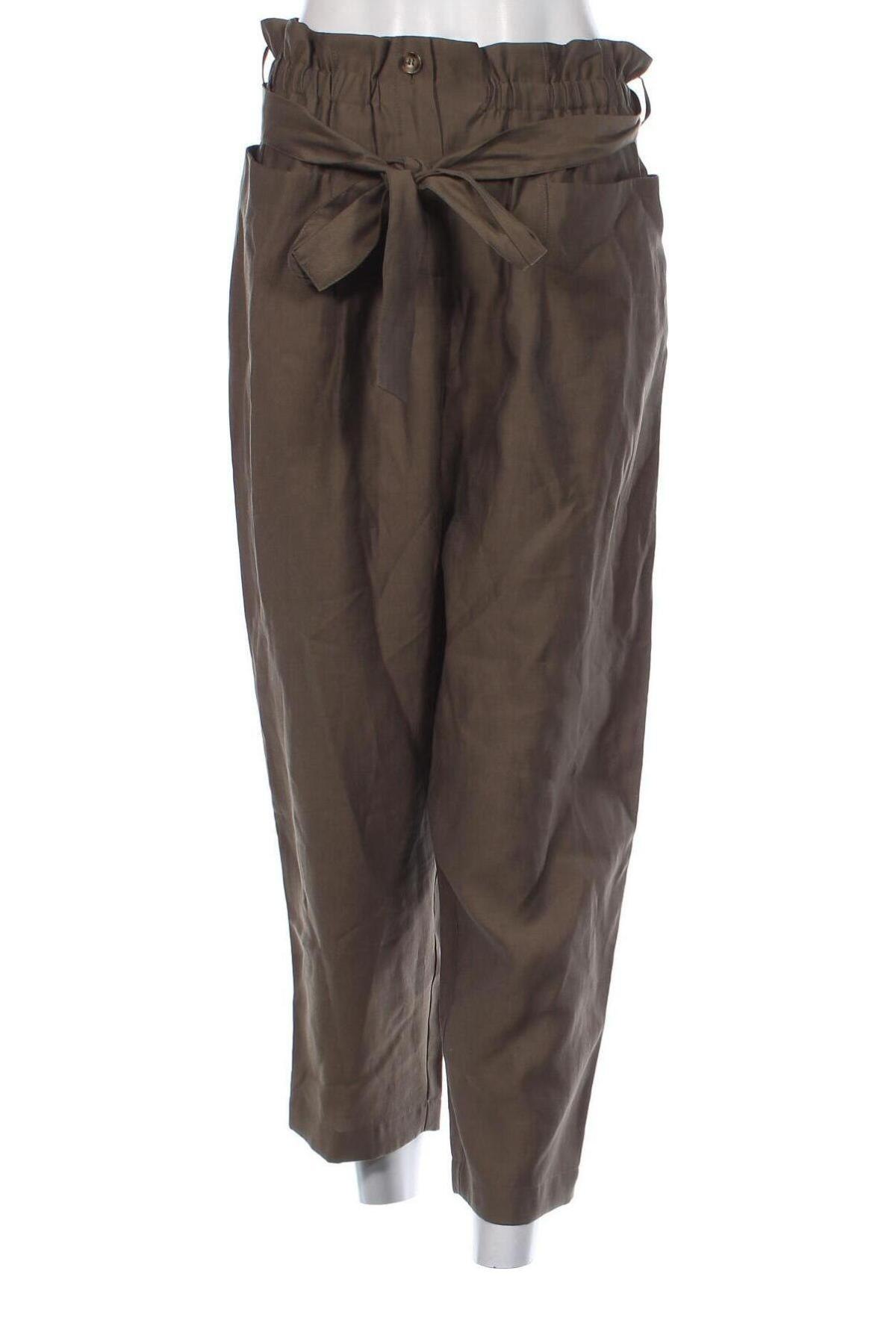 Pantaloni de femei Mango, Mărime M, Culoare Verde, Preț 136,15 Lei