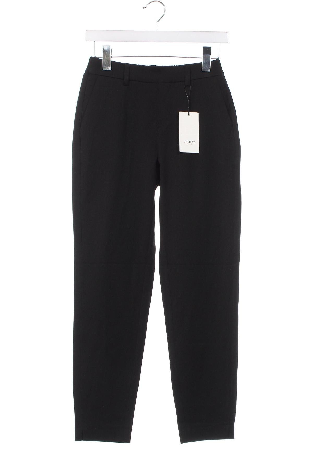 Дамски панталон Object, Размер XS, Цвят Черен, Цена 18,60 лв.