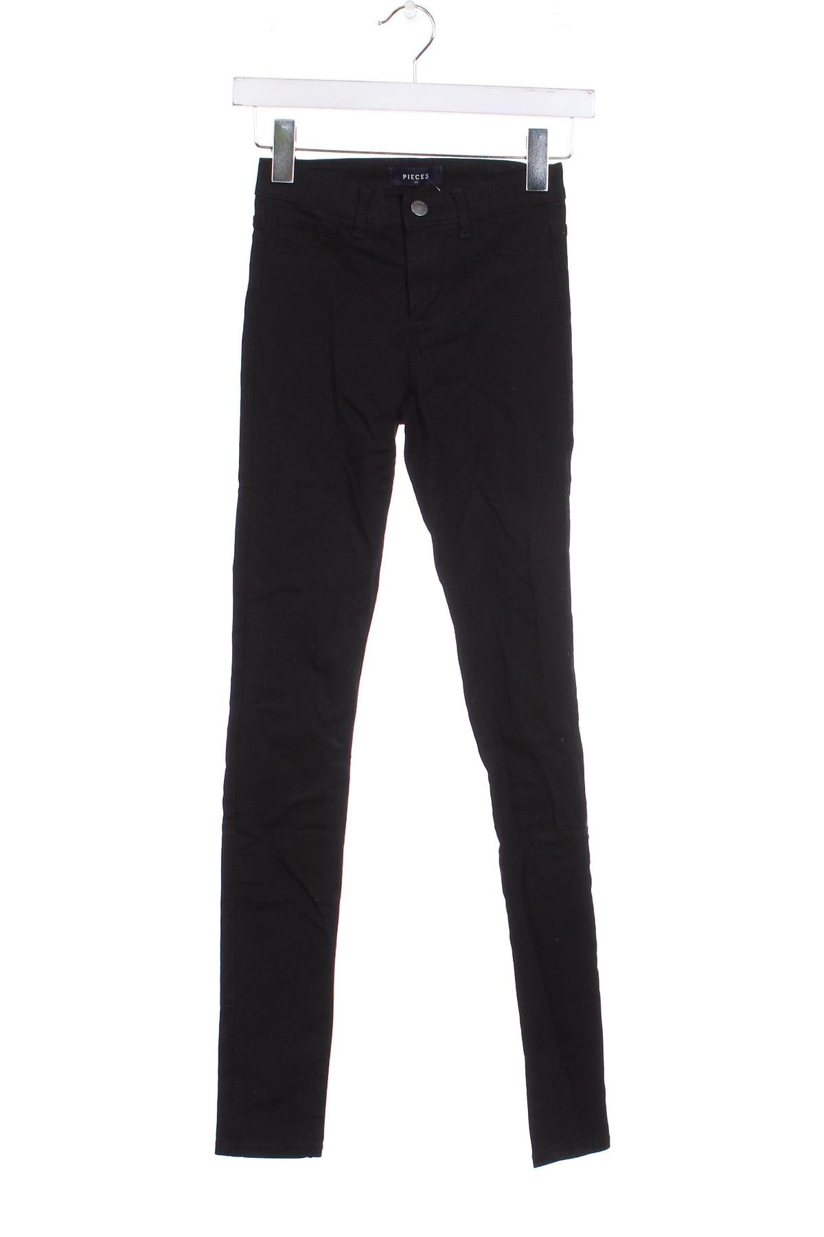 Γυναικείο παντελόνι Pieces, Μέγεθος XS, Χρώμα Μαύρο, Τιμή 5,85 €