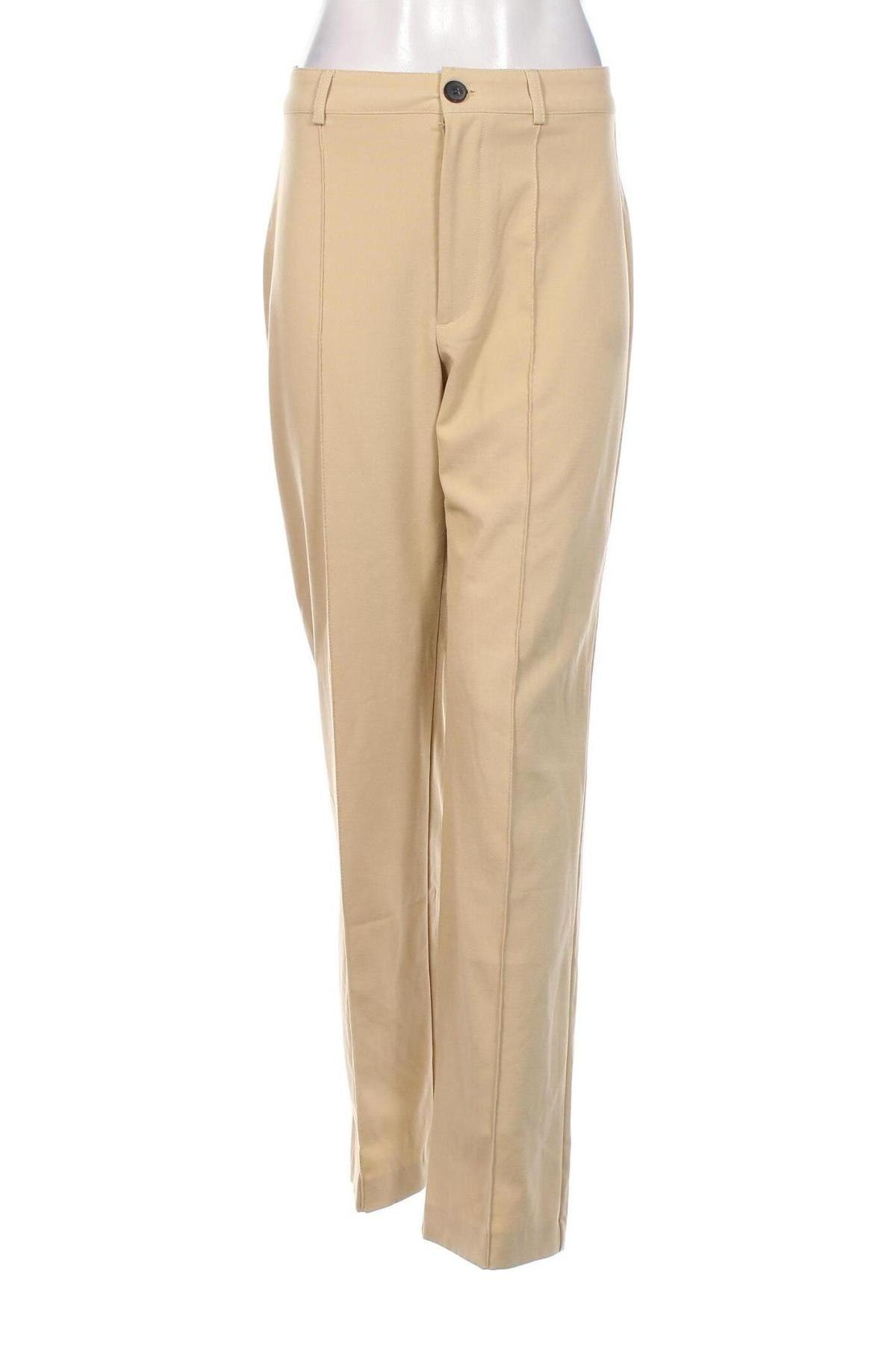 Дамски панталон Pull&Bear, Размер M, Цвят Бежов, Цена 17,60 лв.