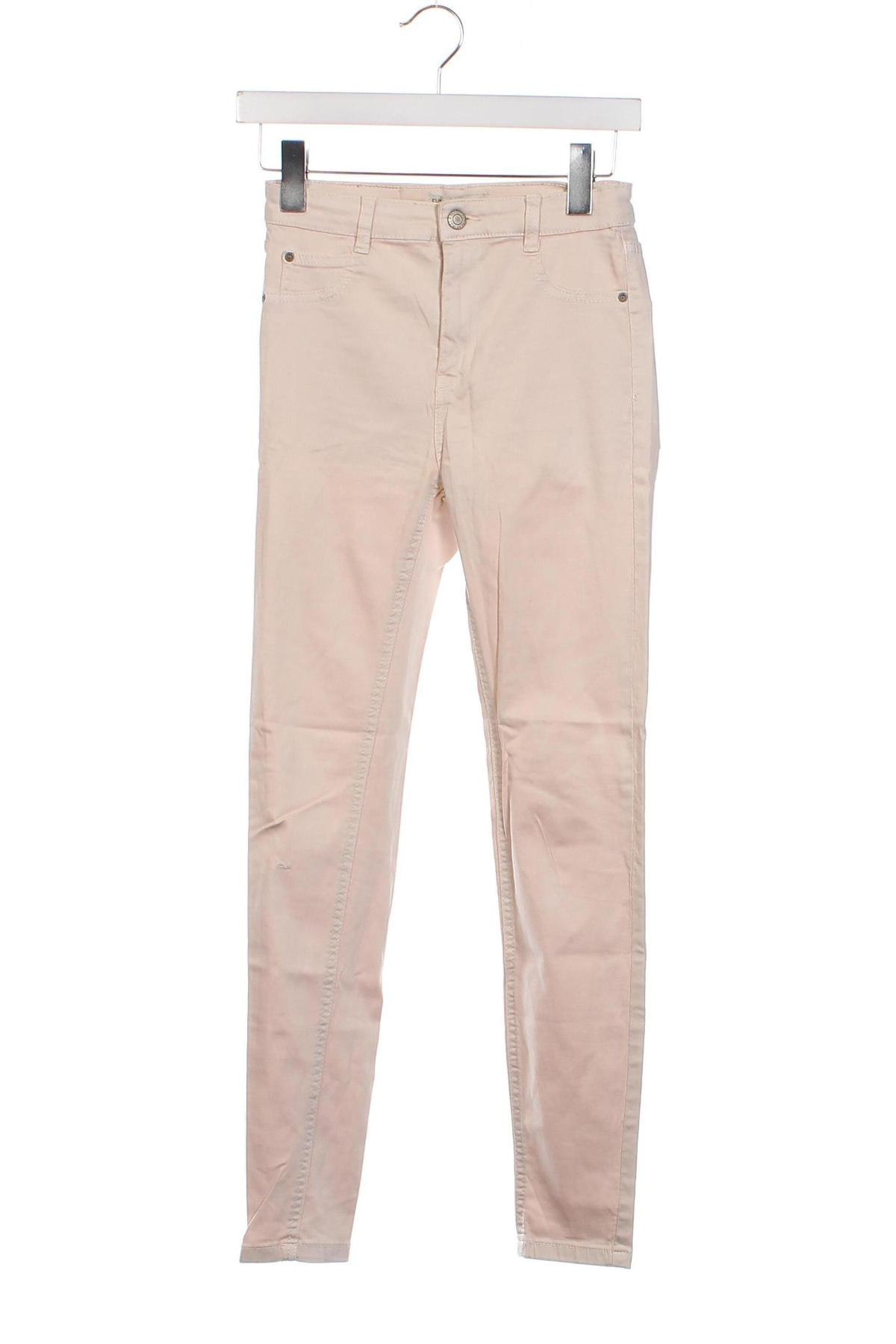 Damskie spodnie Pull&Bear, Rozmiar XS, Kolor Beżowy, Cena 11,99 zł