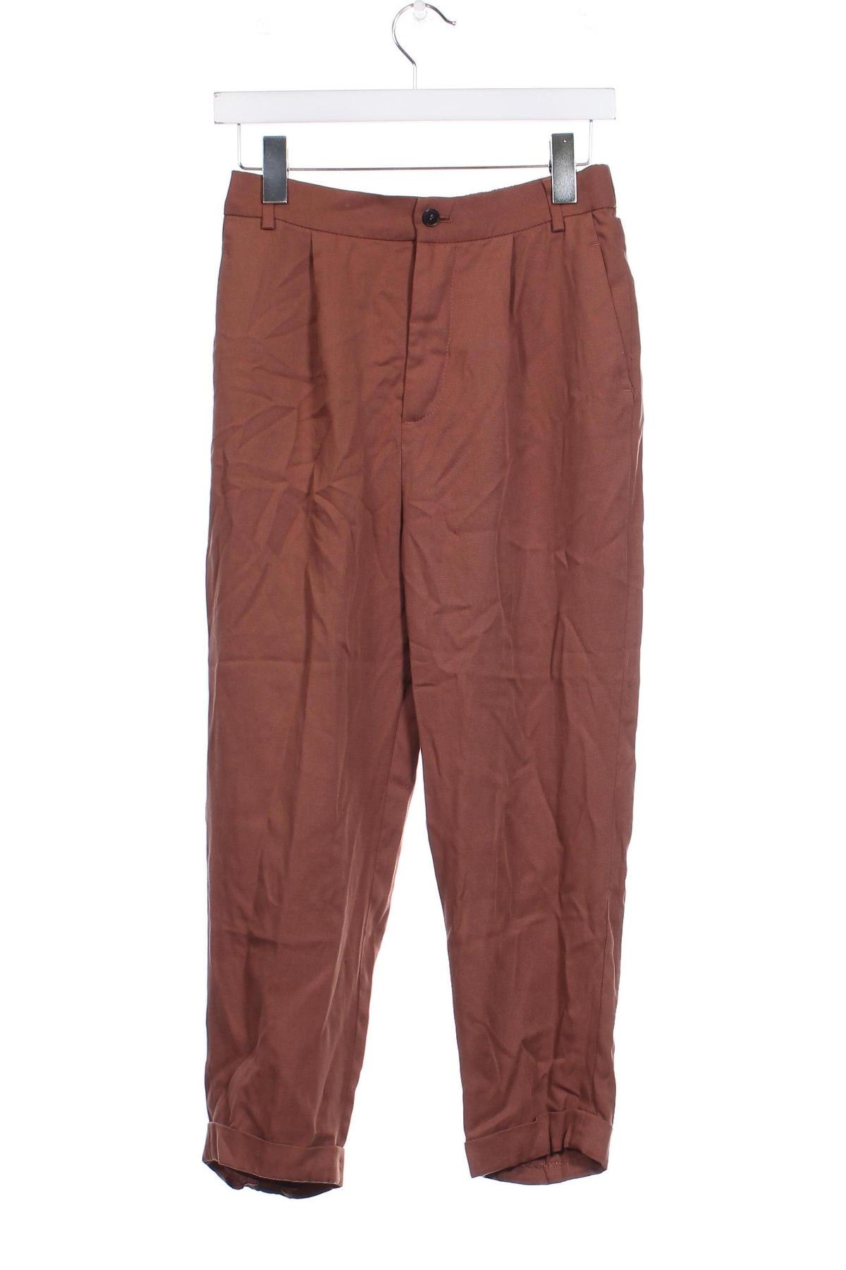 Дамски панталон Zara, Размер XS, Цвят Оранжев, Цена 14,59 лв.
