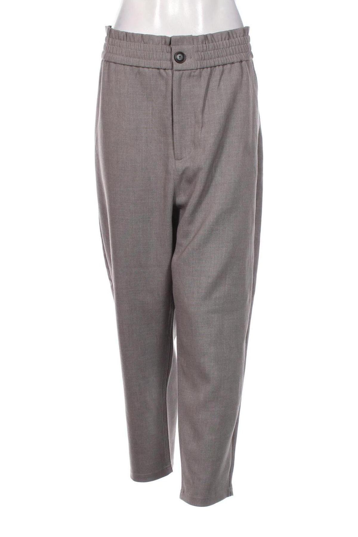 Pantaloni de femei Zara, Mărime XL, Culoare Gri, Preț 159,59 Lei