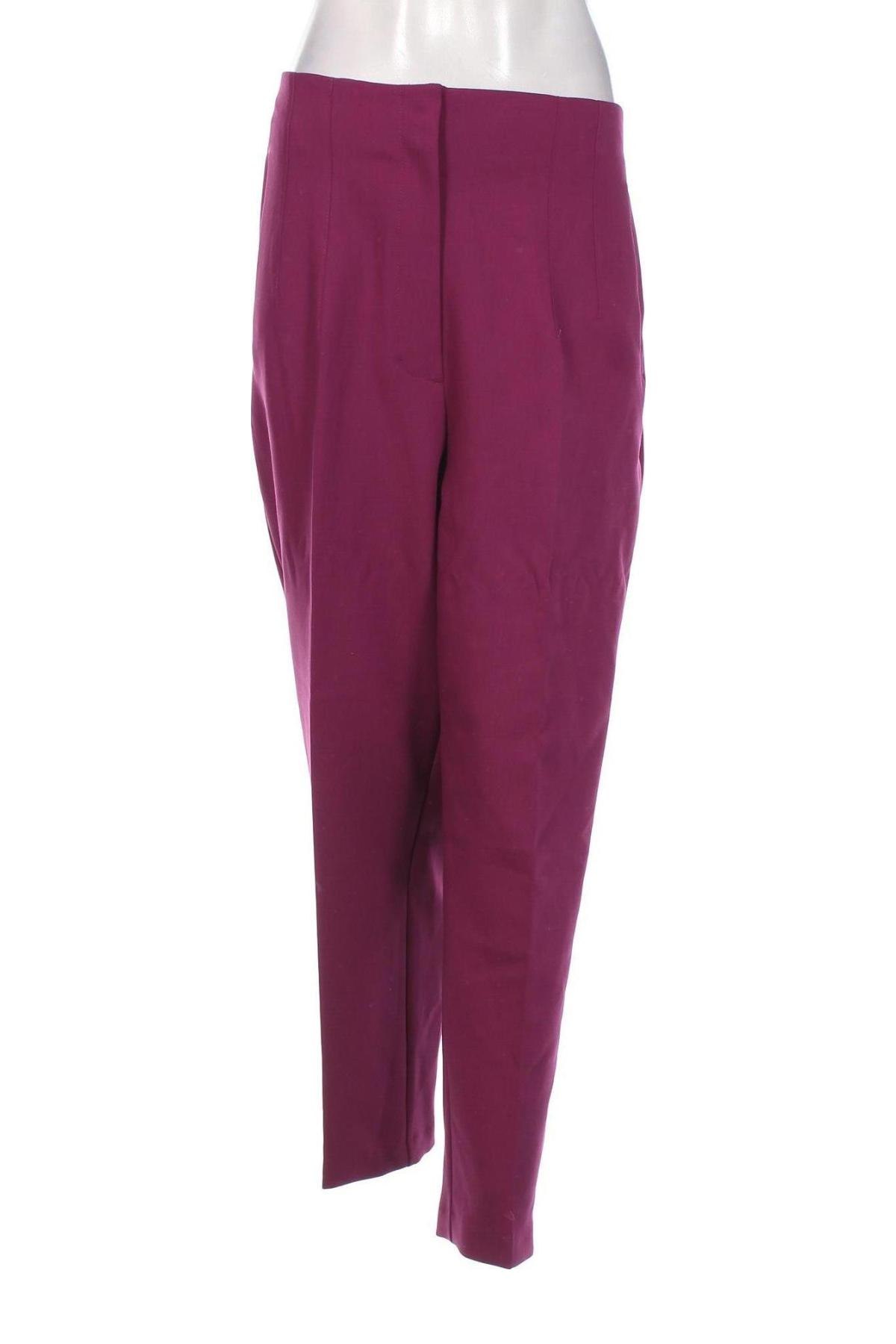 Pantaloni de femei Zara, Mărime XXL, Culoare Mov, Preț 69,82 Lei