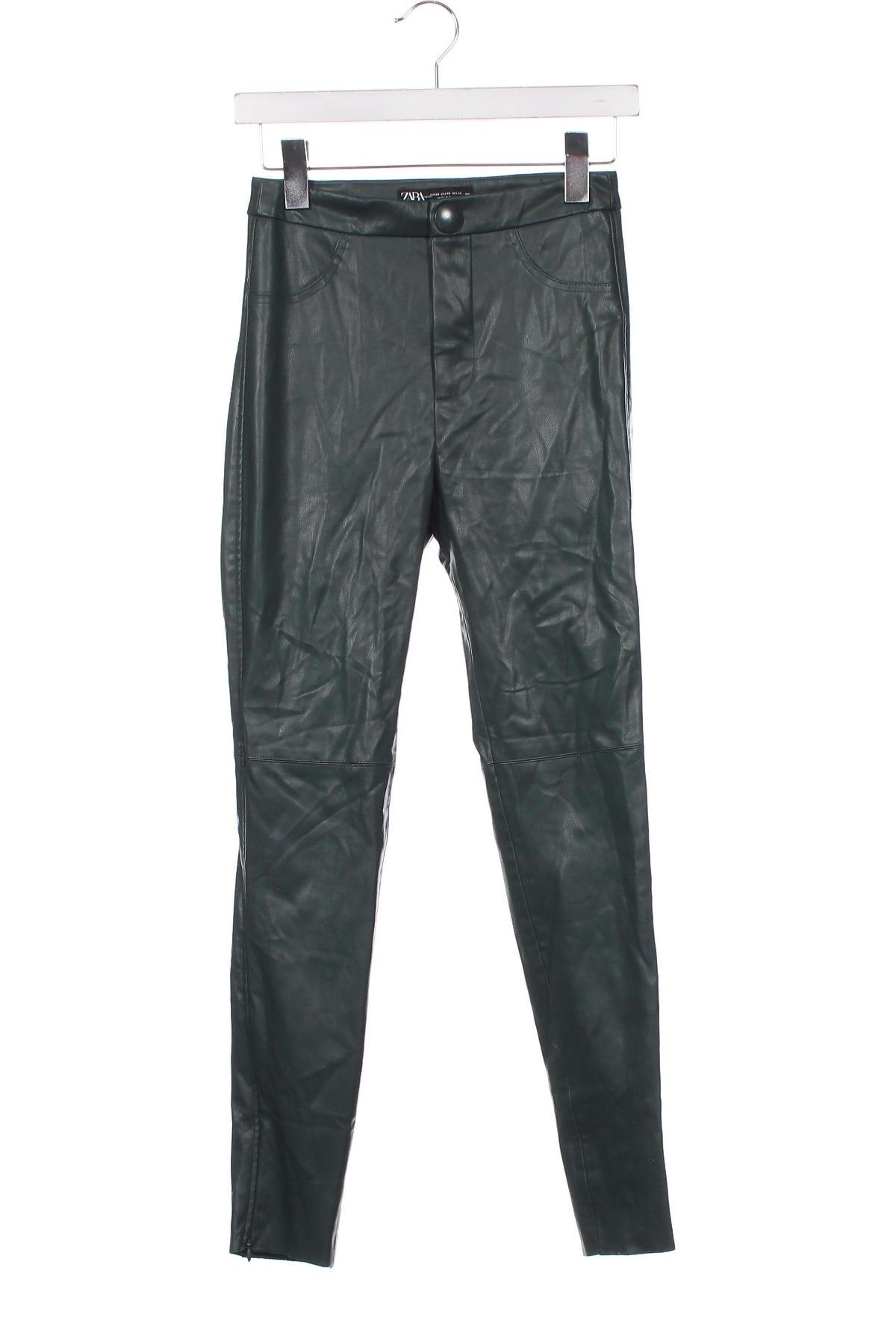Dámské kalhoty  Zara, Velikost XS, Barva Zelená, Cena  112,00 Kč