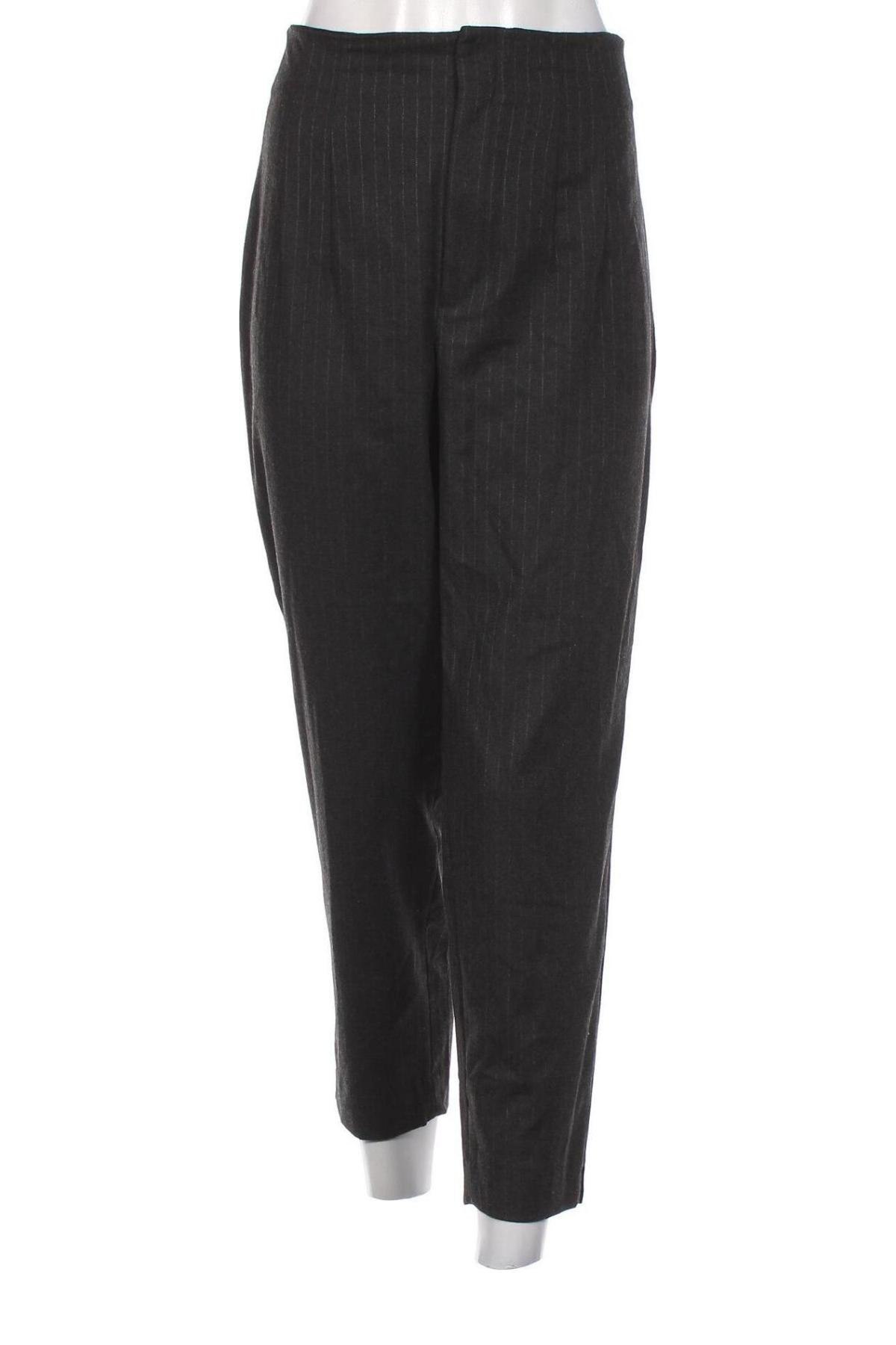 Дамски панталон Zara, Размер L, Цвят Сив, Цена 14,59 лв.