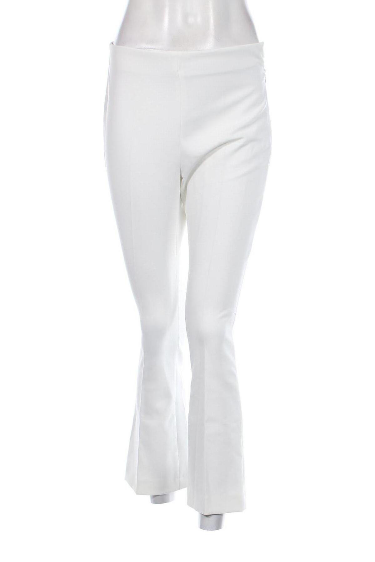 Дамски панталон Zara, Размер S, Цвят Бял, Цена 13,77 лв.