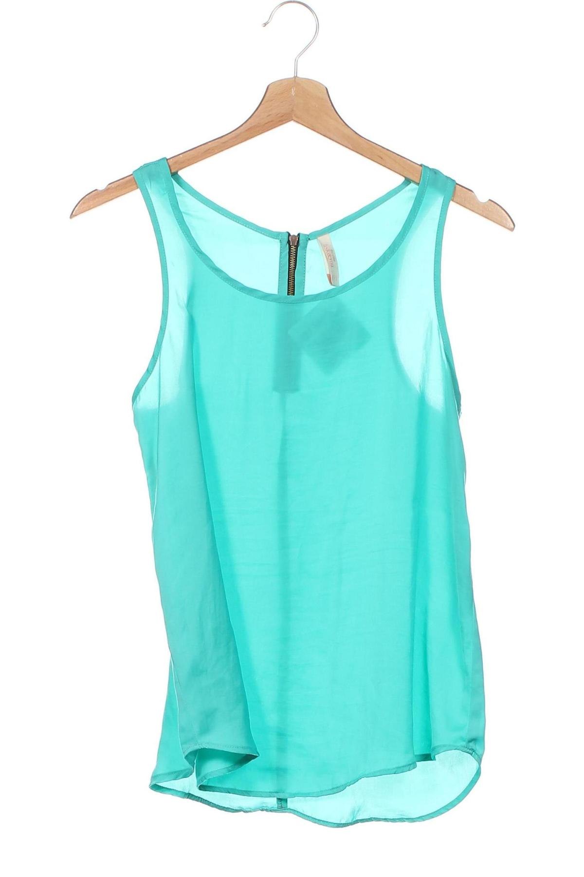 Γυναικείο αμάνικο μπλουζάκι Bershka, Μέγεθος M, Χρώμα Πράσινο, Τιμή 3,57 €