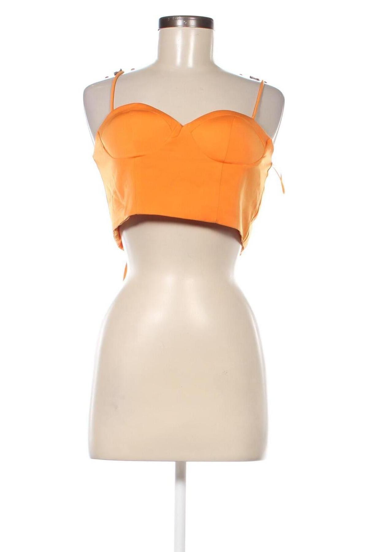 Γυναικείο αμάνικο μπλουζάκι Gina Tricot, Μέγεθος S, Χρώμα Πορτοκαλί, Τιμή 6,39 €