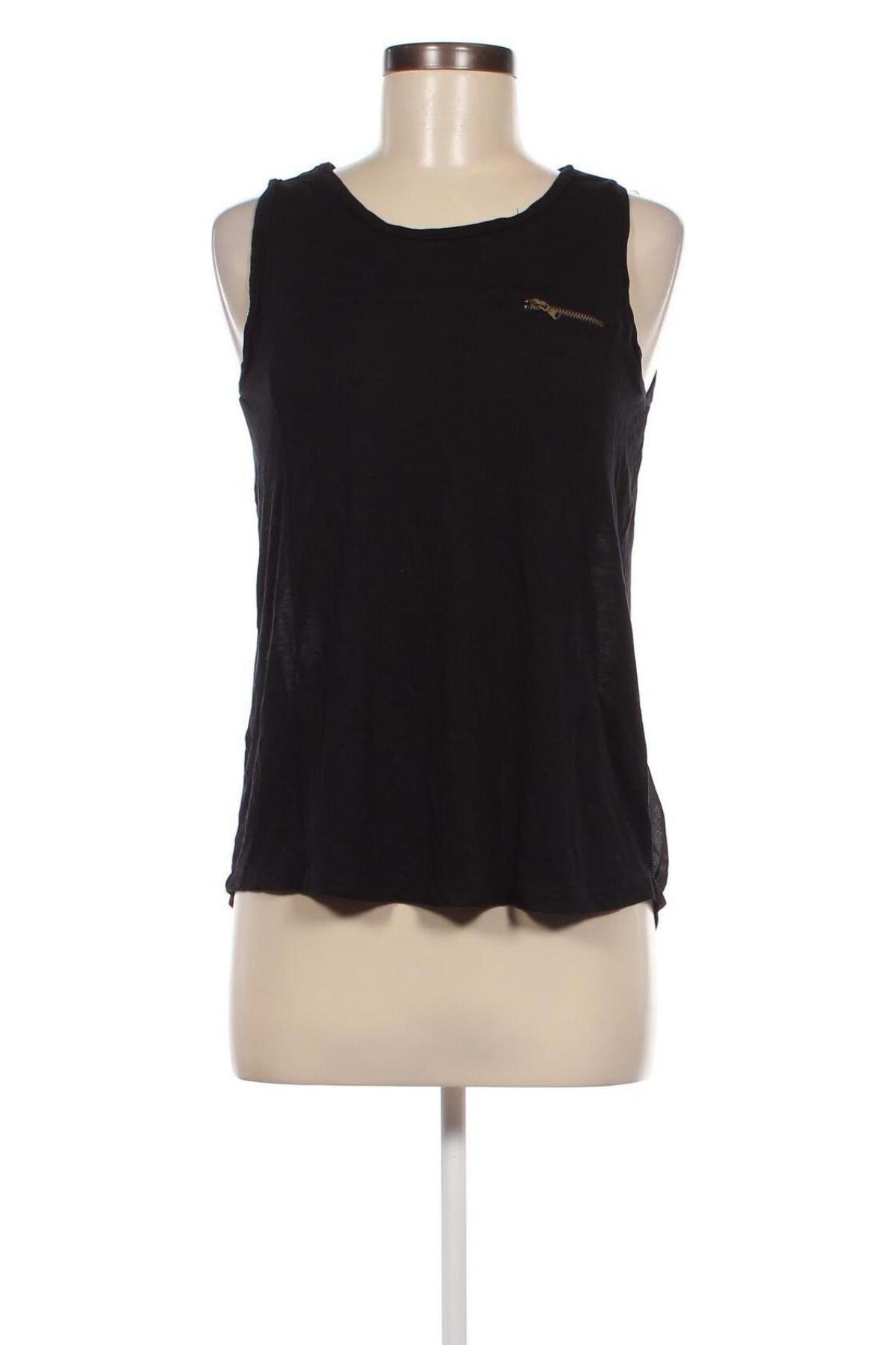 Γυναικείο αμάνικο μπλουζάκι Mango, Μέγεθος S, Χρώμα Μαύρο, Τιμή 21,38 €