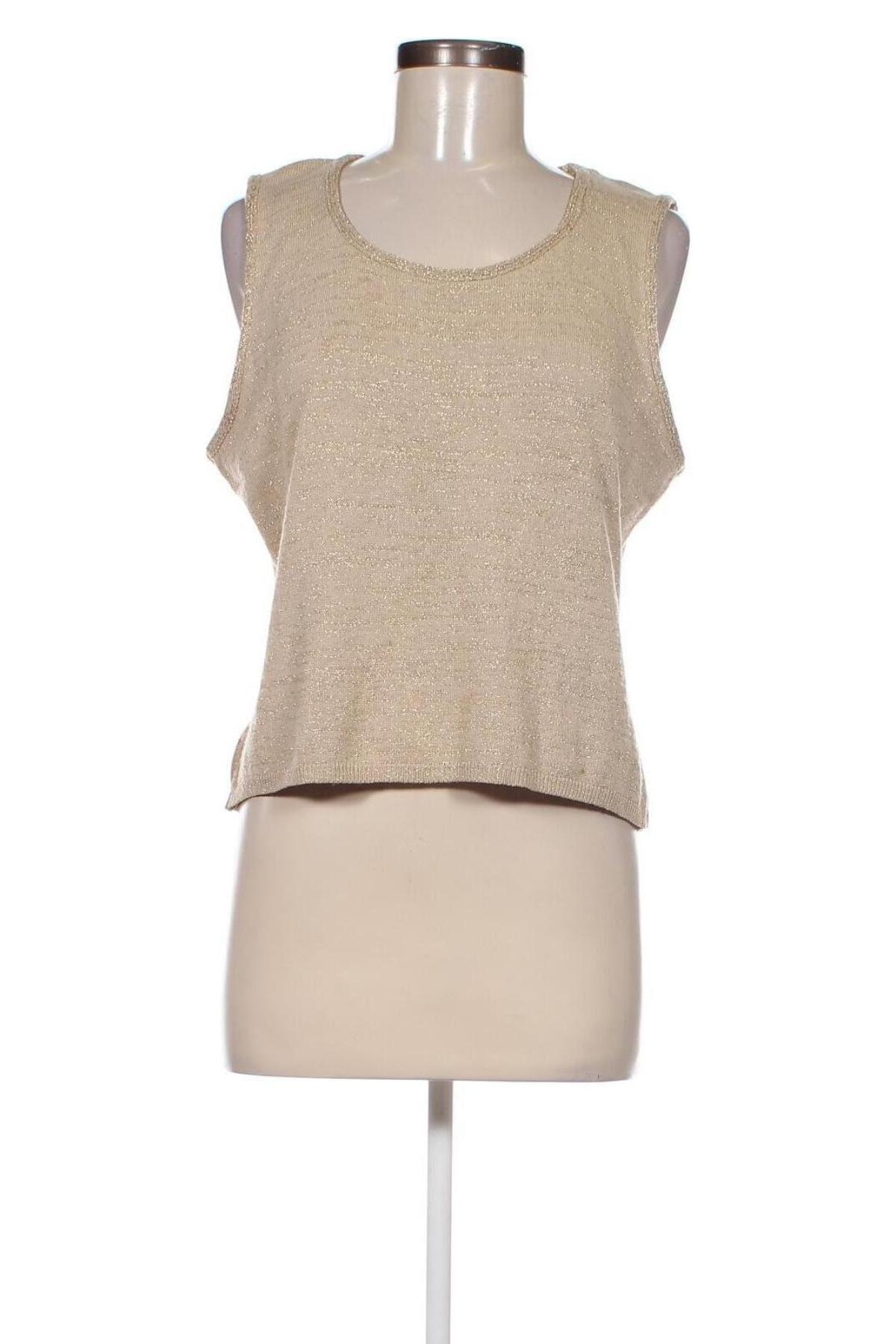 Γυναικείο αμάνικο μπλουζάκι Notations, Μέγεθος XL, Χρώμα Χρυσαφί, Τιμή 4,42 €