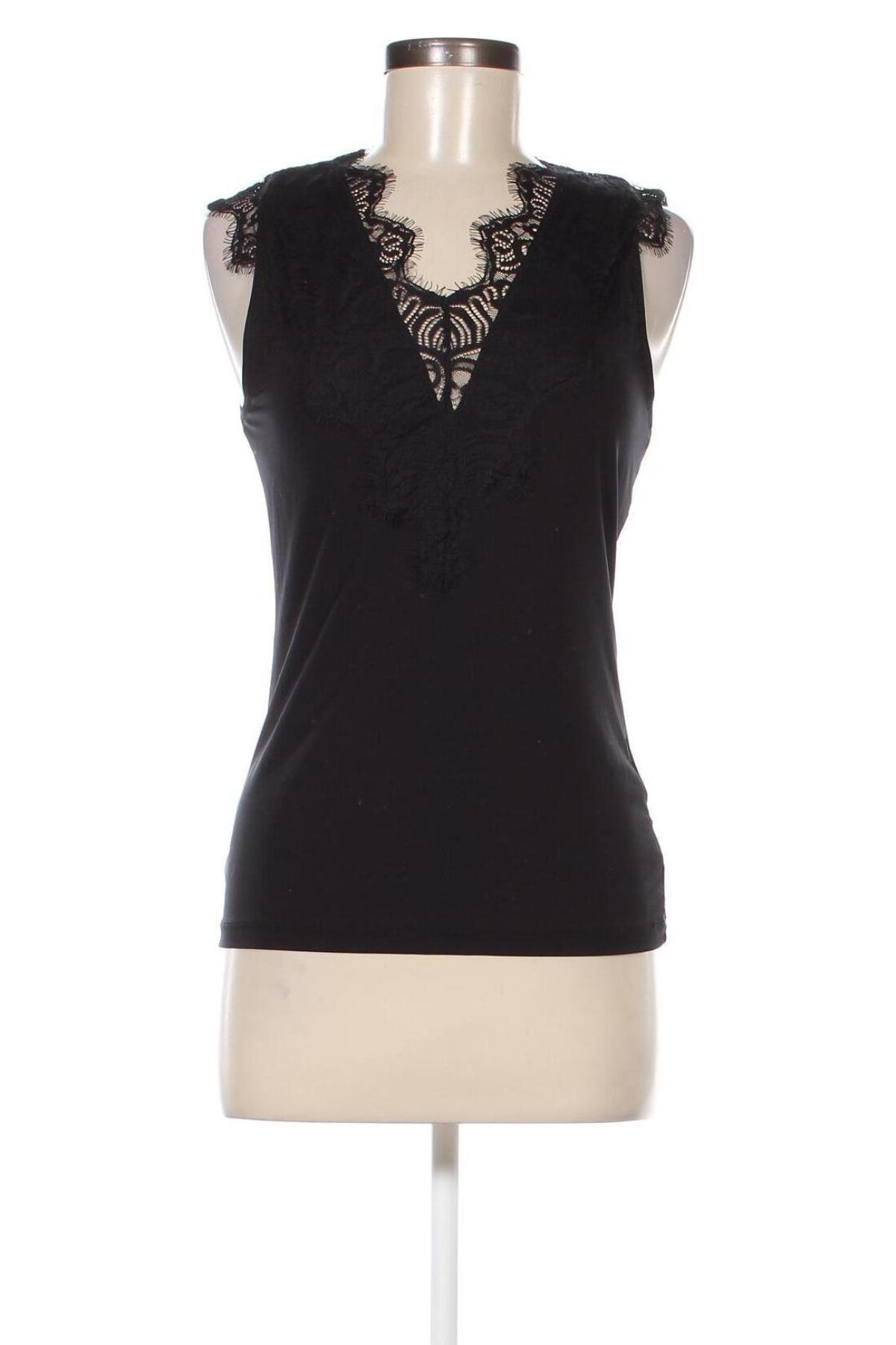 Γυναικείο αμάνικο μπλουζάκι Pieces, Μέγεθος XL, Χρώμα Μαύρο, Τιμή 5,59 €