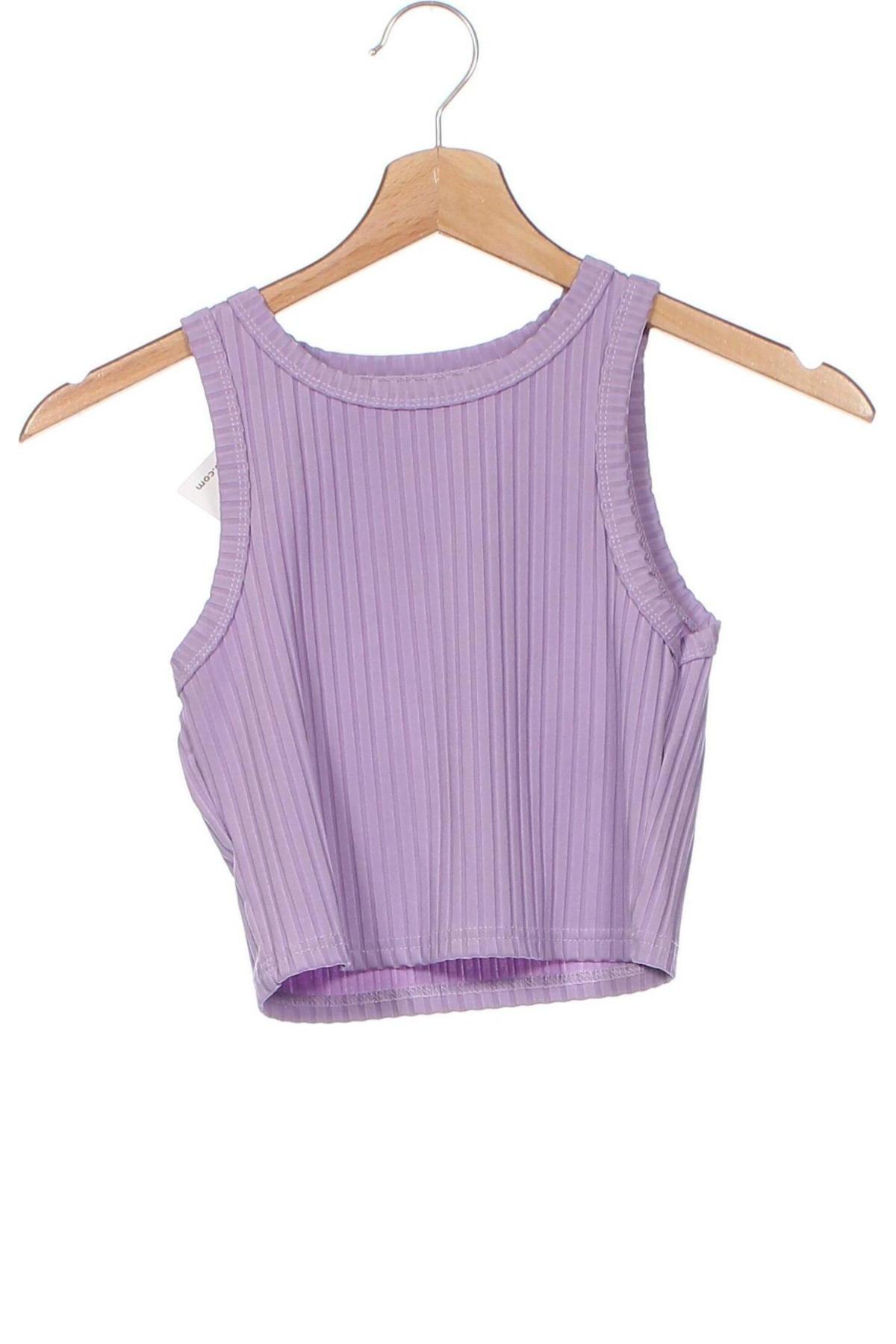 Γυναικείο αμάνικο μπλουζάκι SHEIN, Μέγεθος XS, Χρώμα Βιολετί, Τιμή 3,78 €