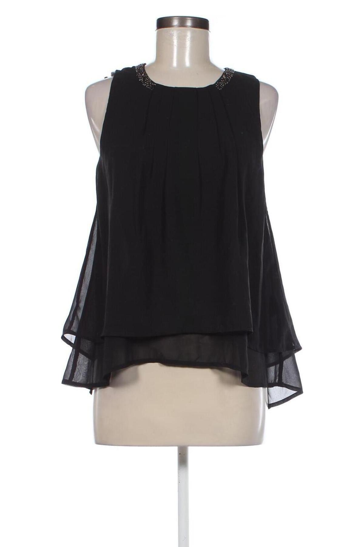 Γυναικείο αμάνικο μπλουζάκι Vero Moda, Μέγεθος S, Χρώμα Μαύρο, Τιμή 3,57 €