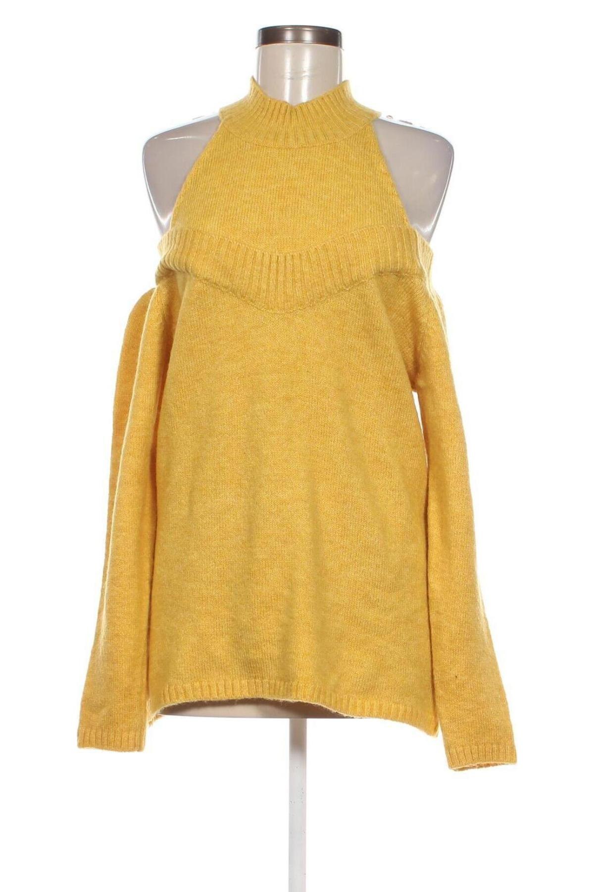 Дамски пуловер, Размер L, Цвят Жълт, Цена 13,34 лв.