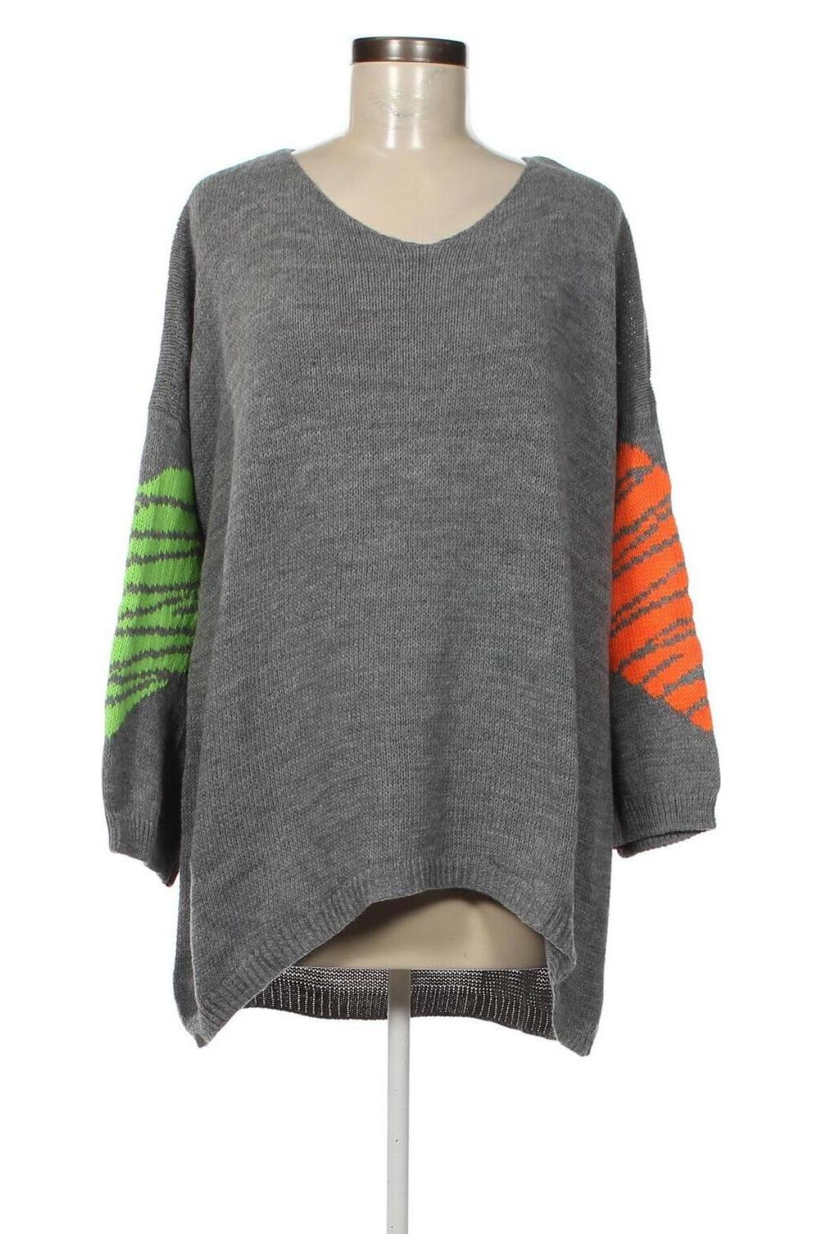 Дамски пуловер, Размер XXL, Цвят Сив, Цена 20,30 лв.
