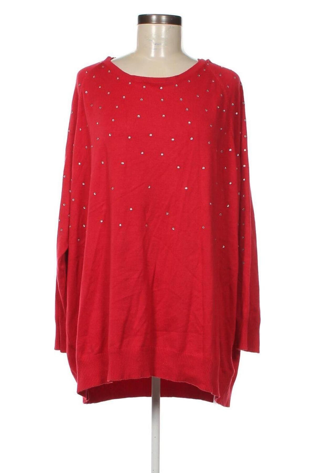 Γυναικείο πουλόβερ ALESSA W., Μέγεθος 3XL, Χρώμα Κόκκινο, Τιμή 10,76 €