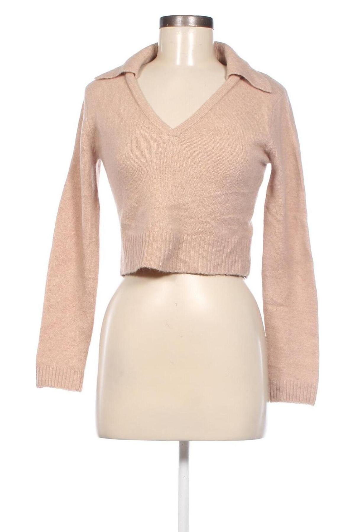 Damenpullover Bershka, Größe S, Farbe Beige, Preis € 9,28