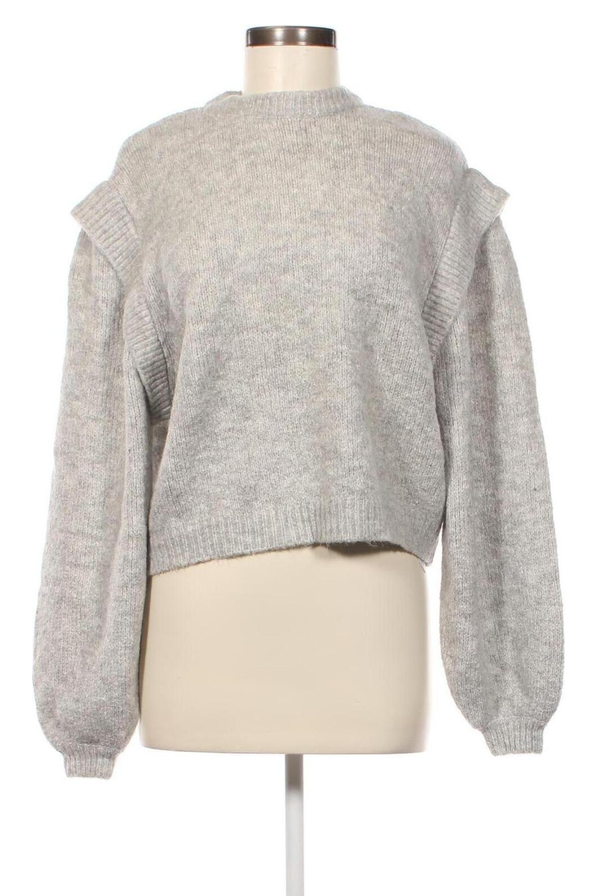 Γυναικείο πουλόβερ Bershka, Μέγεθος L, Χρώμα Γκρί, Τιμή 8,25 €