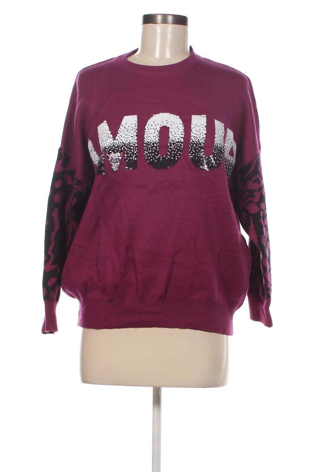 Дамски пуловер Ciao Milano, Размер M, Цвят Лилав, Цена 18,86 лв.