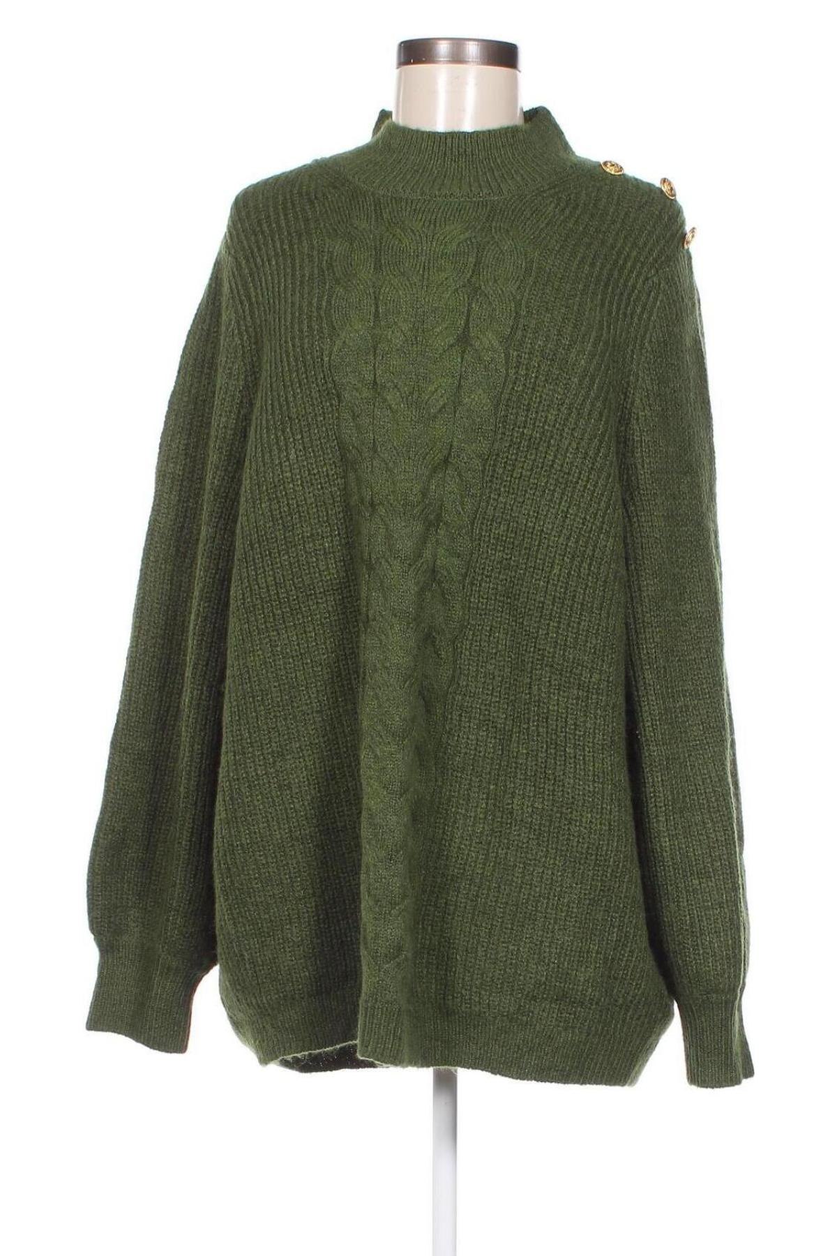 Дамски пуловер Essentials by Tchibo, Размер XXL, Цвят Зелен, Цена 27,60 лв.