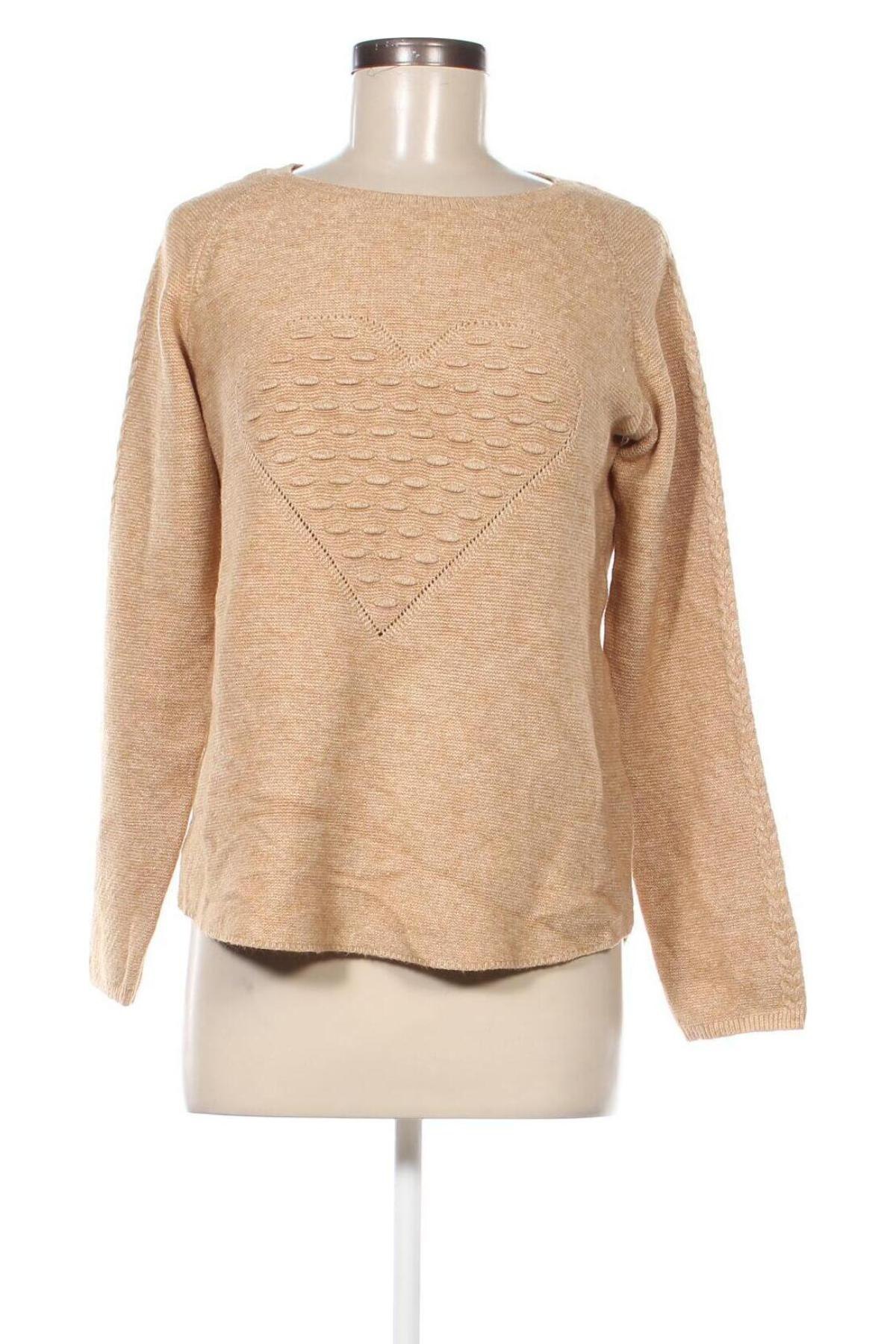 Дамски пуловер Fashion Highlights, Размер M, Цвят Бежов, Цена 14,72 лв.