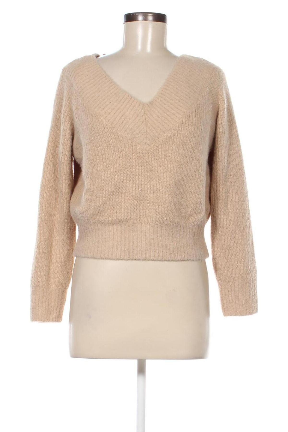 Дамски пуловер H&M Divided, Размер M, Цвят Бежов, Цена 13,34 лв.