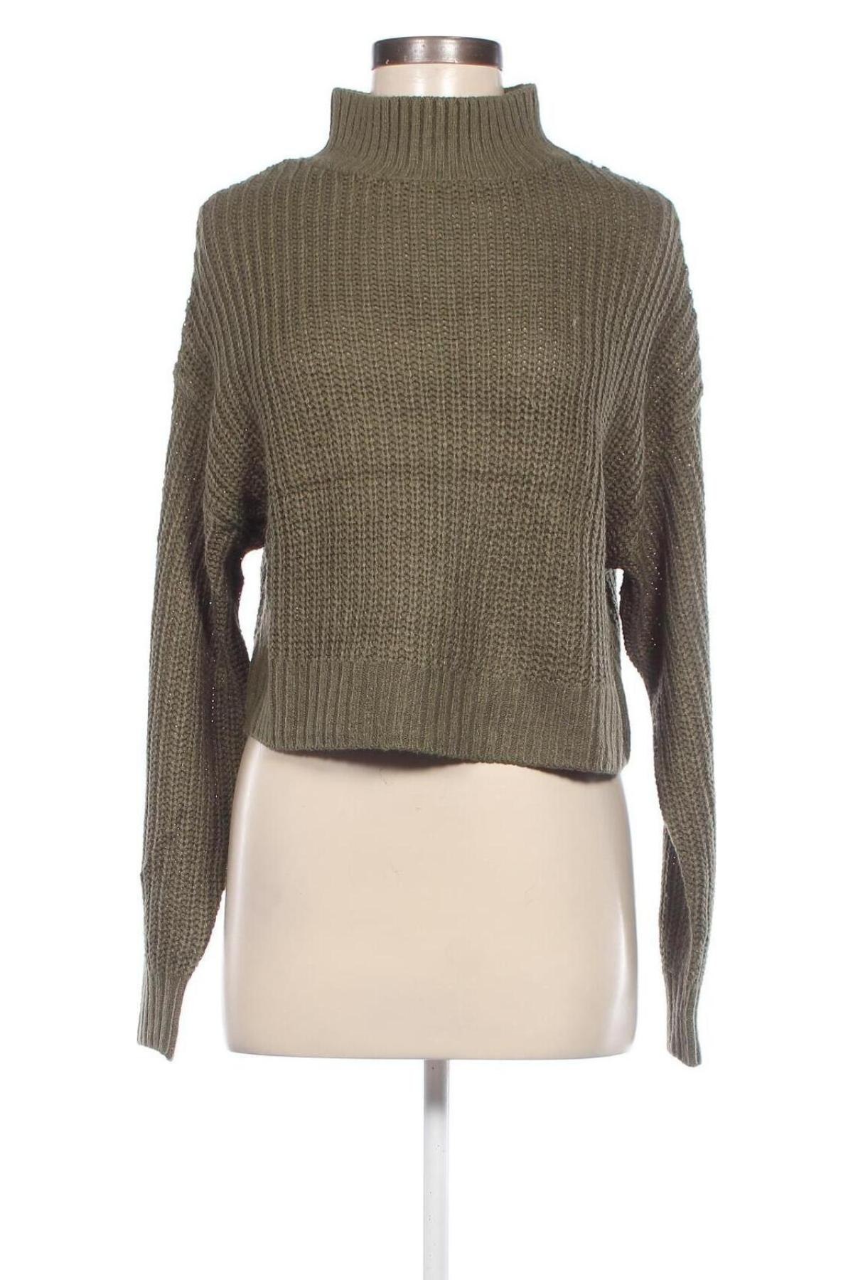 Дамски пуловер H&M Divided, Размер XS, Цвят Зелен, Цена 13,34 лв.
