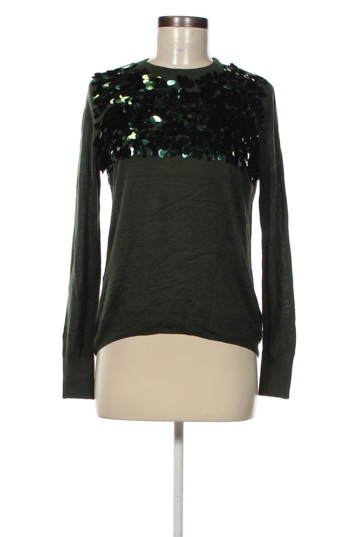 Дамски пуловер H&Nathalie, Размер S, Цвят Зелен, Цена 14,21 лв.