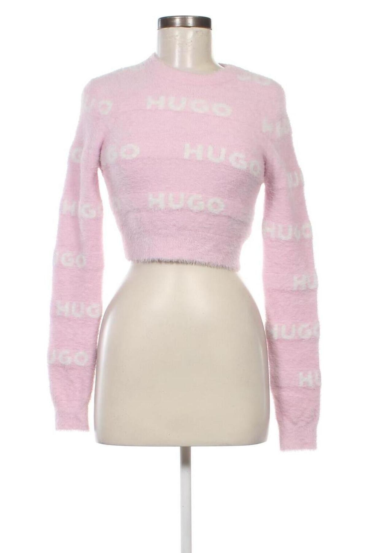 Дамски пуловер Hugo Boss, Размер S, Цвят Розов, Цена 213,50 лв.