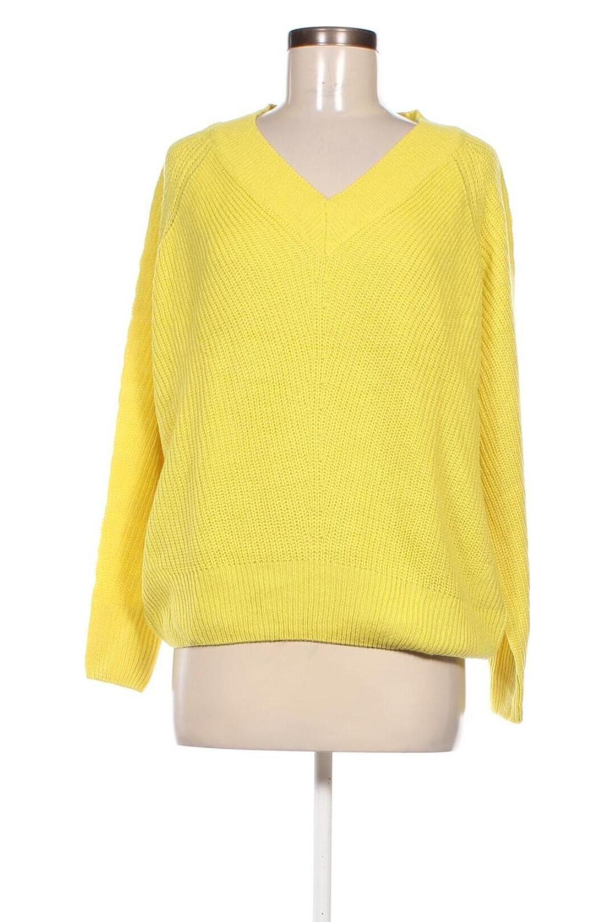 Дамски пуловер Jean Pascale, Размер M, Цвят Жълт, Цена 14,21 лв.