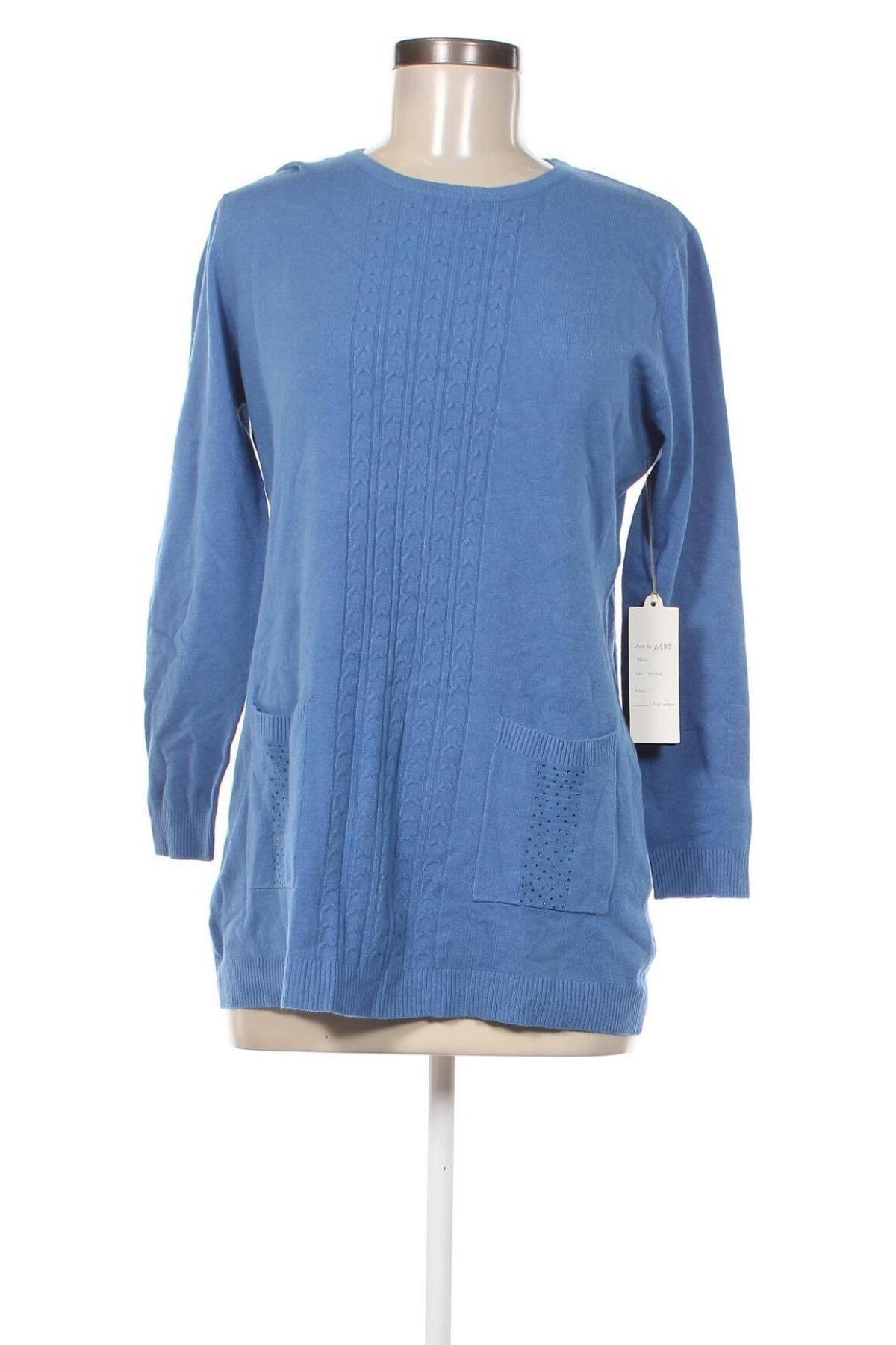 Дамски пуловер Kinga, Размер XL, Цвят Син, Цена 52,08 лв.