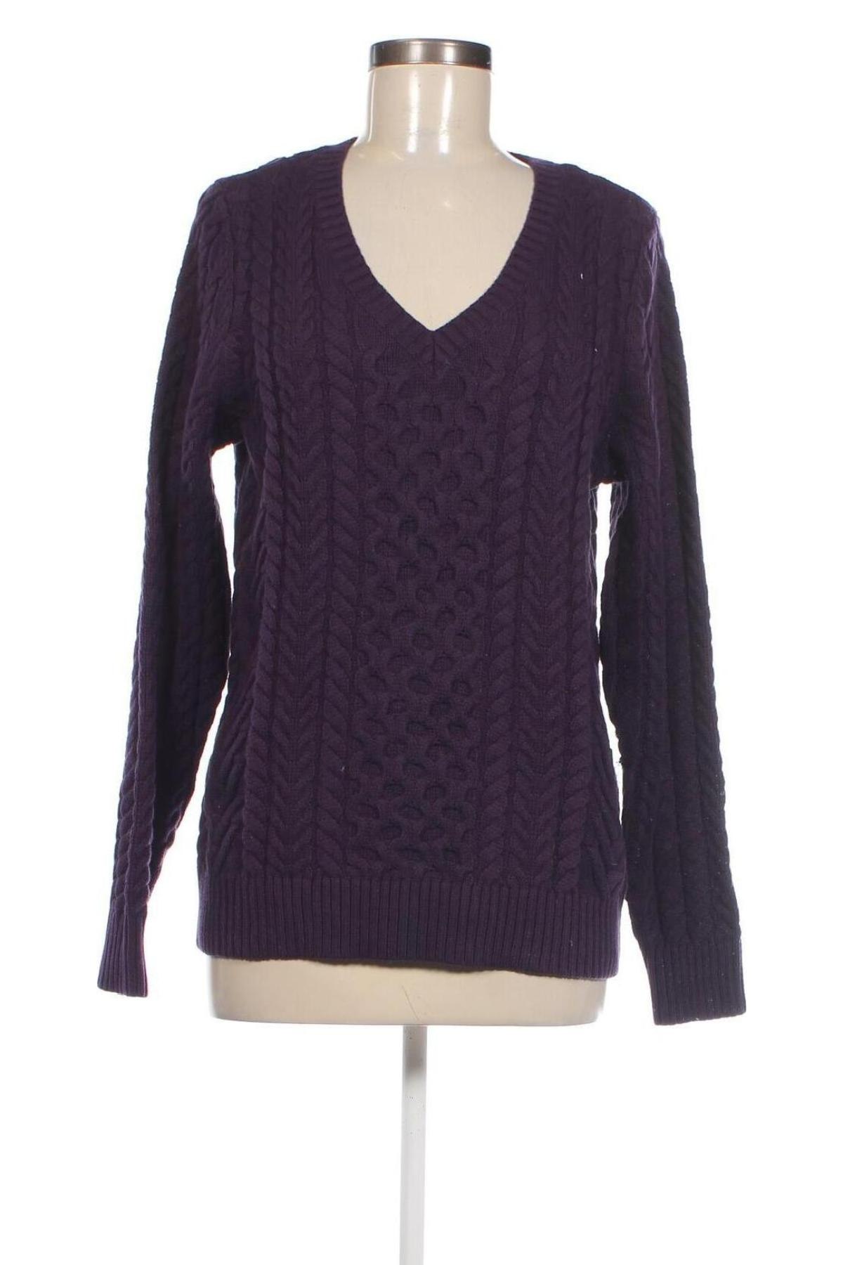 Дамски пуловер Land's End, Размер M, Цвят Лилав, Цена 18,86 лв.