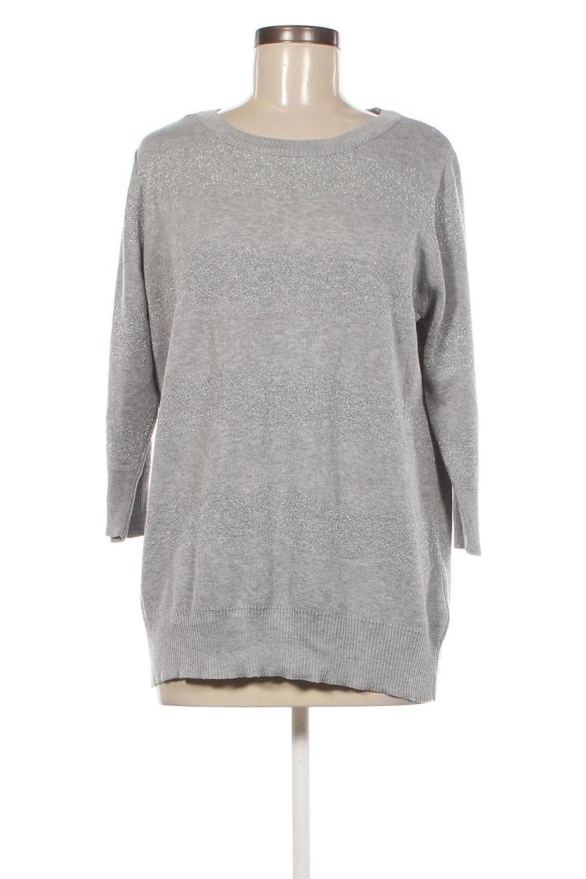 Γυναικείο πουλόβερ Laura Torelli, Μέγεθος L, Χρώμα Γκρί, Τιμή 8,25 €
