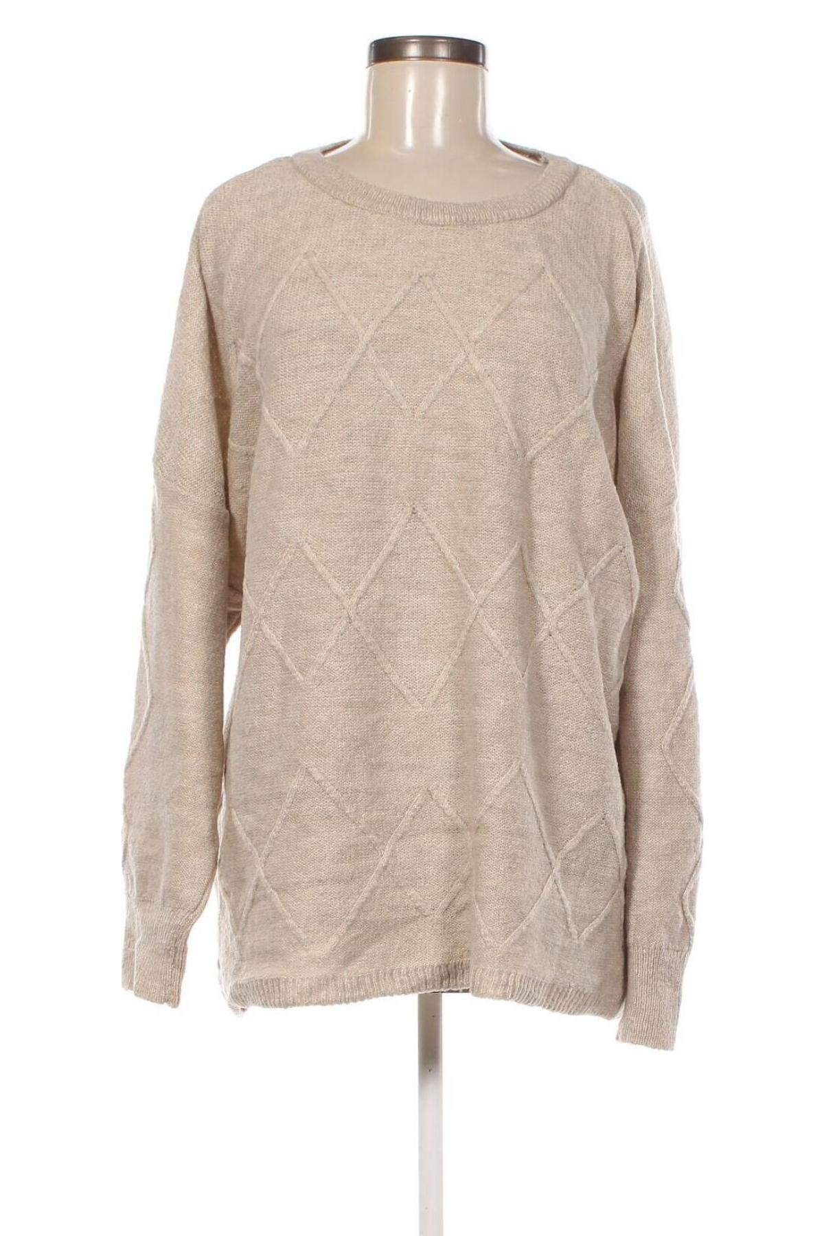 Damenpullover Laura Torelli, Größe L, Farbe Beige, Preis 7,99 €