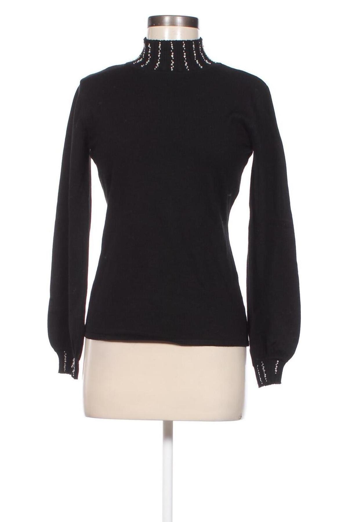 Γυναικείο πουλόβερ Leo & Ugo, Μέγεθος S, Χρώμα Μαύρο, Τιμή 12,05 €