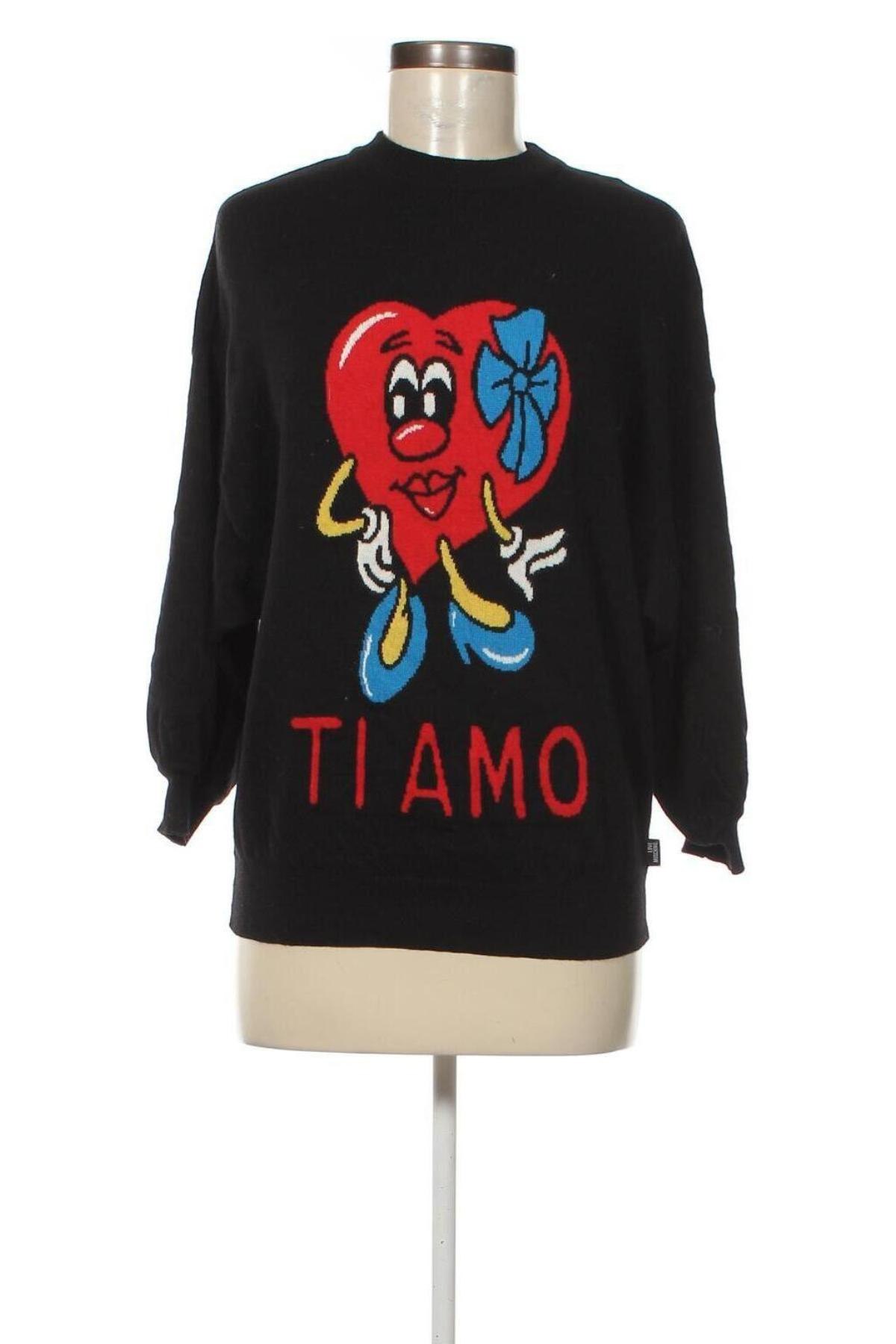 Damski sweter Love Moschino, Rozmiar M, Kolor Czarny, Cena 445,88 zł