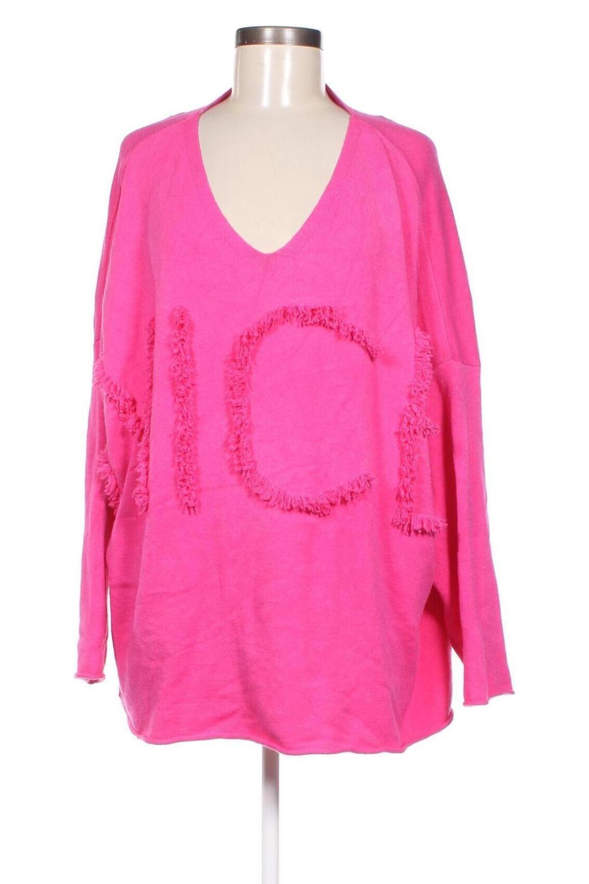 Дамски пуловер Made In Italy, Размер XL, Цвят Розов, Цена 17,11 лв.