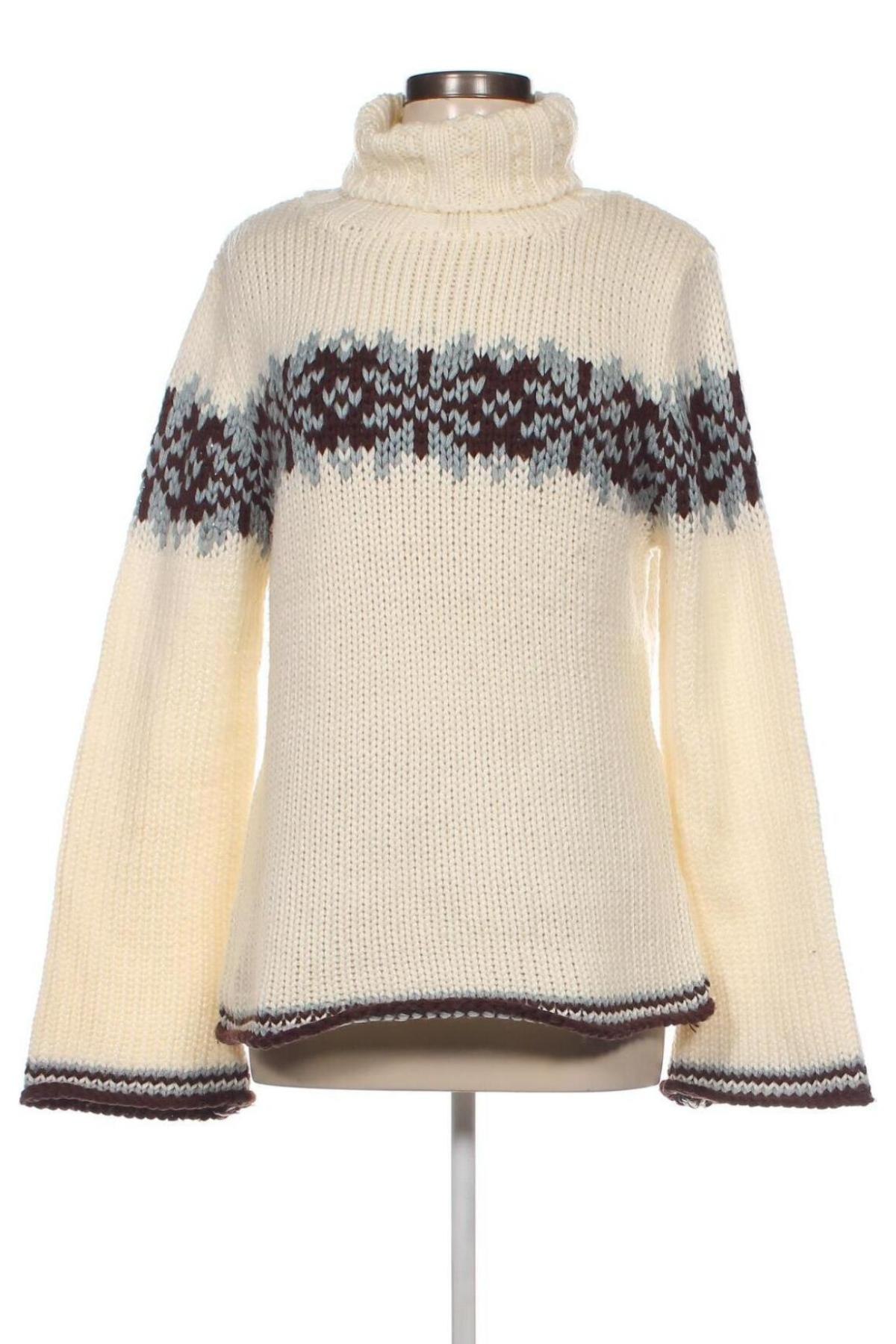Дамски пуловер Mosaic, Размер L, Цвят Екрю, Цена 14,21 лв.