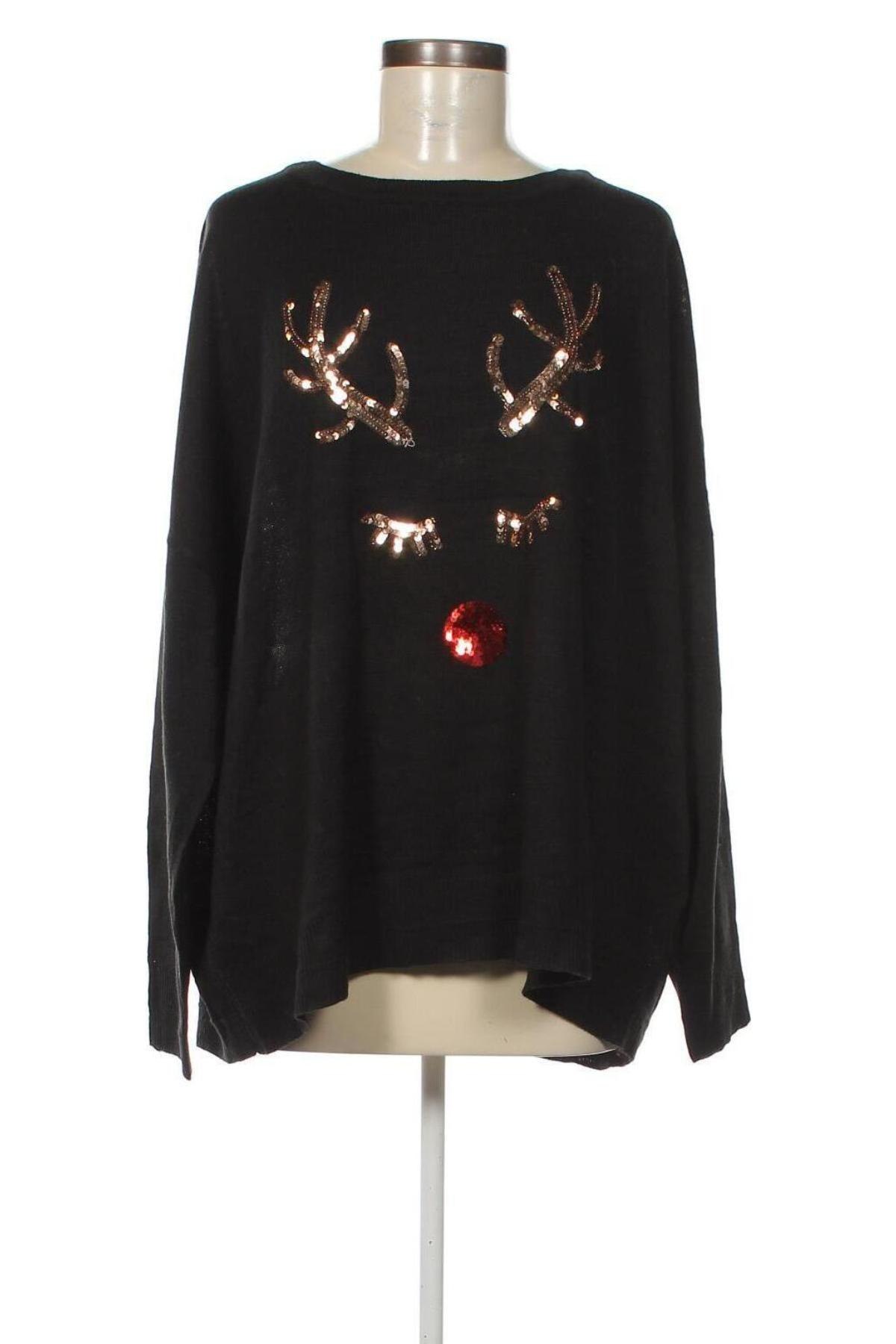 Γυναικείο πουλόβερ ONLY Carmakoma, Μέγεθος XXL, Χρώμα Μαύρο, Τιμή 24,93 €