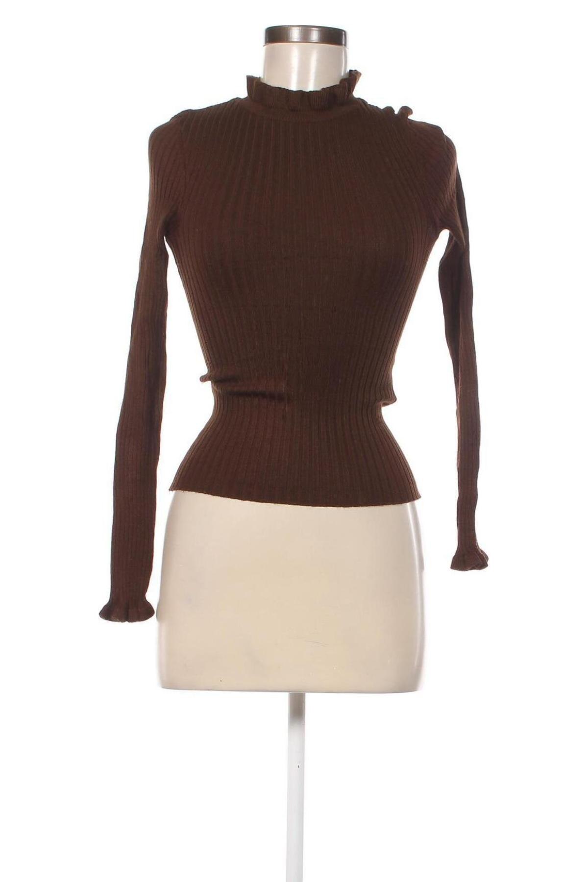 Γυναικείο πουλόβερ Pieces, Μέγεθος S, Χρώμα Καφέ, Τιμή 7,68 €