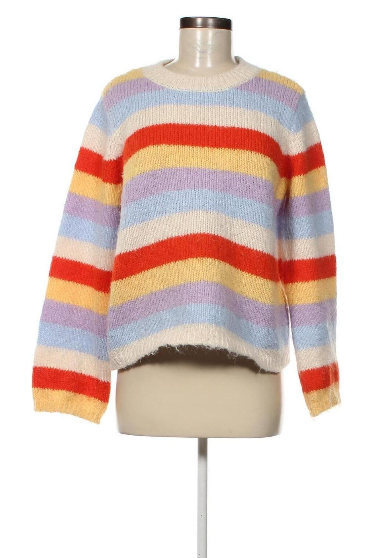 Дамски пуловер Pieces, Размер M, Цвят Многоцветен, Цена 13,23 лв.