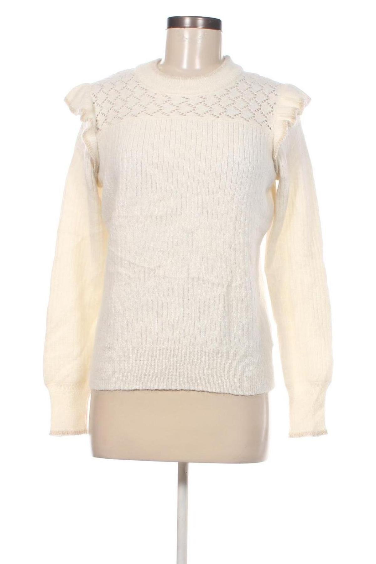 Дамски пуловер Promod, Размер M, Цвят Екрю, Цена 18,86 лв.