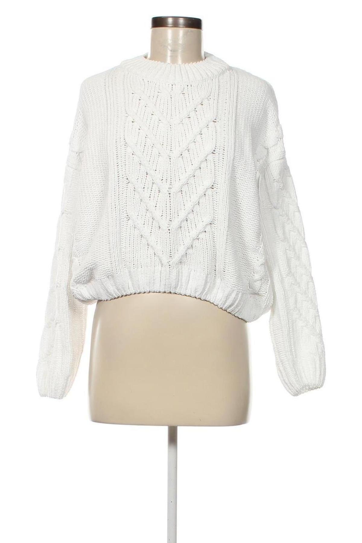 Γυναικείο πουλόβερ Pull&Bear, Μέγεθος S, Χρώμα Λευκό, Τιμή 8,79 €