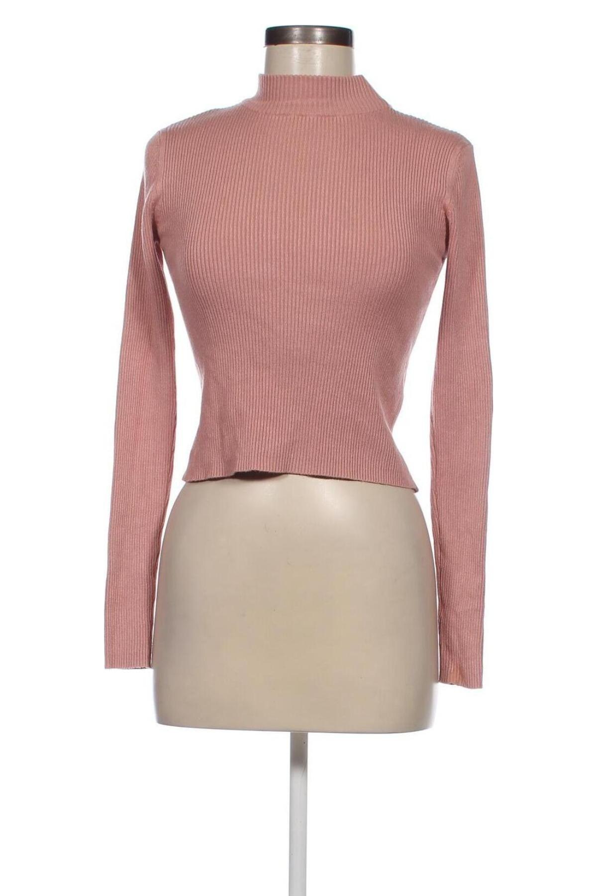 Дамски пуловер Pull&Bear, Размер M, Цвят Розов, Цена 16,53 лв.